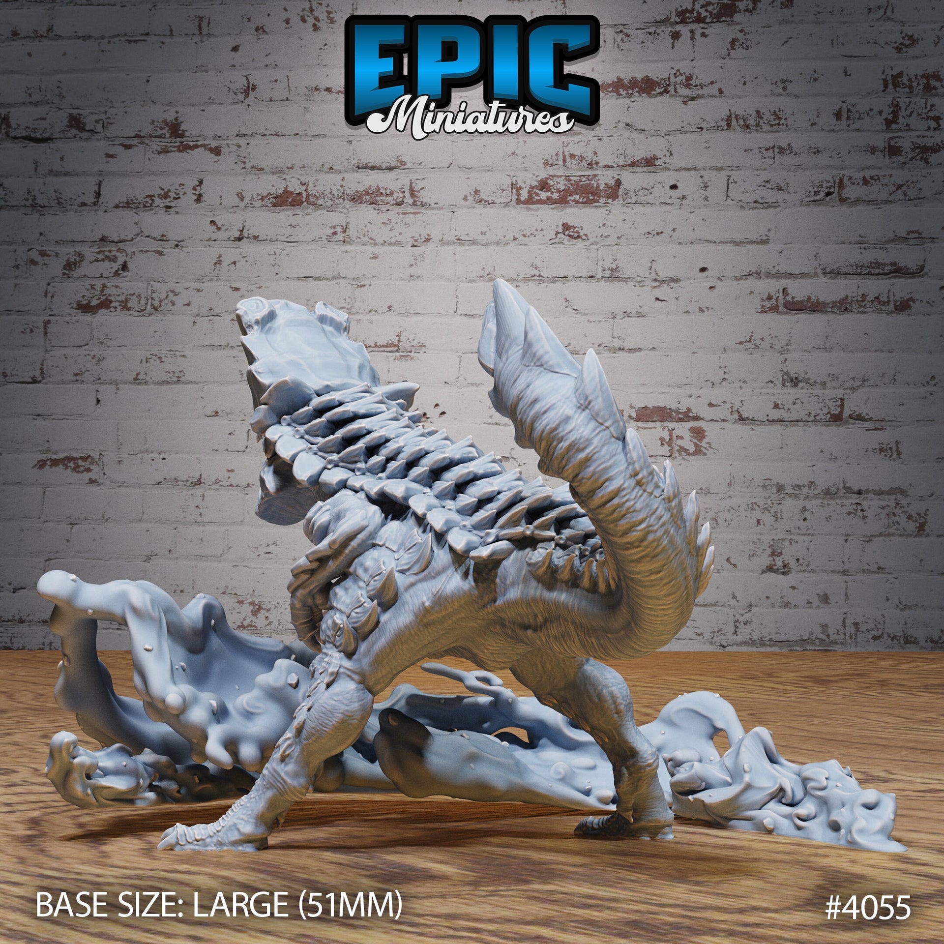 Rockhead Dinosaur - Epic Miniatures | Elemental Lands | 28mm | 32mm | Brute | Hammerhead