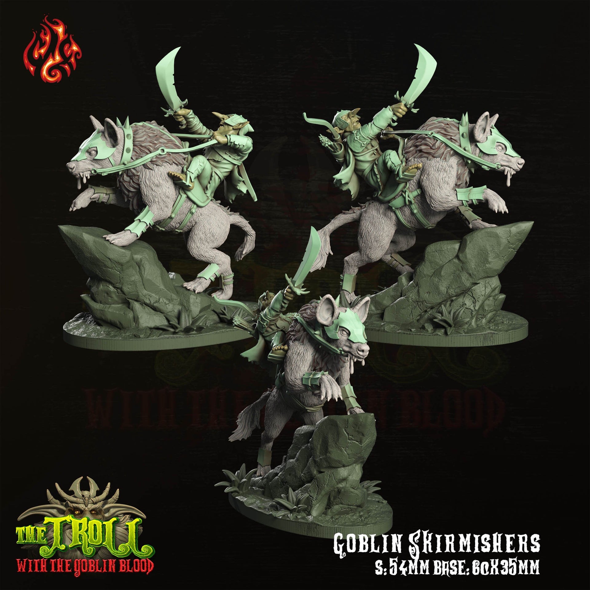 Goblin Skirmishers, Wolf Calvary - Crippled God Foundry - The Tainted Chapel | 32mm | Raider | Archer | Champion