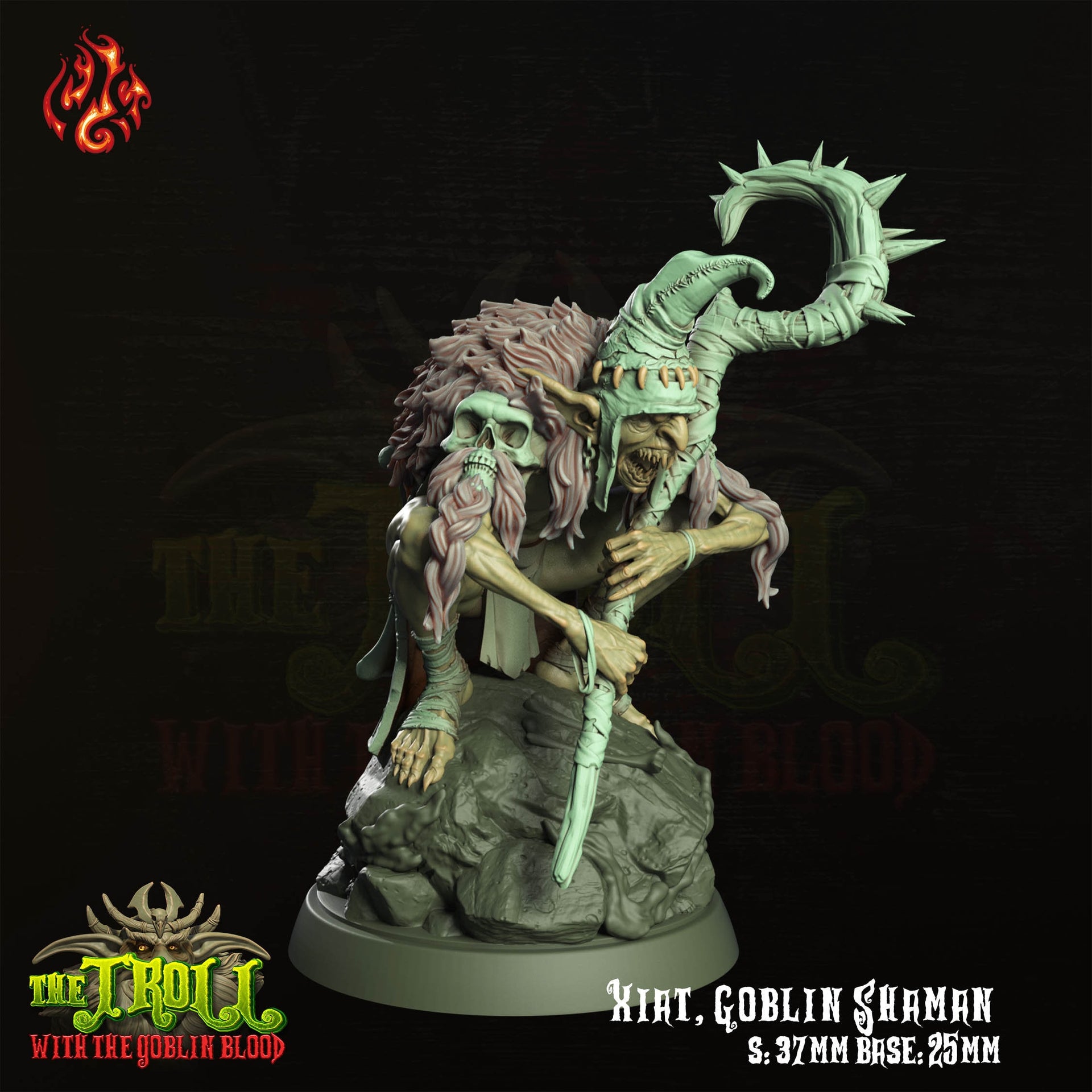 Xiat, Goblin Shaman - Crippled God Foundry - The Tainted Chapel | 32mm | Witch | Sorcerer