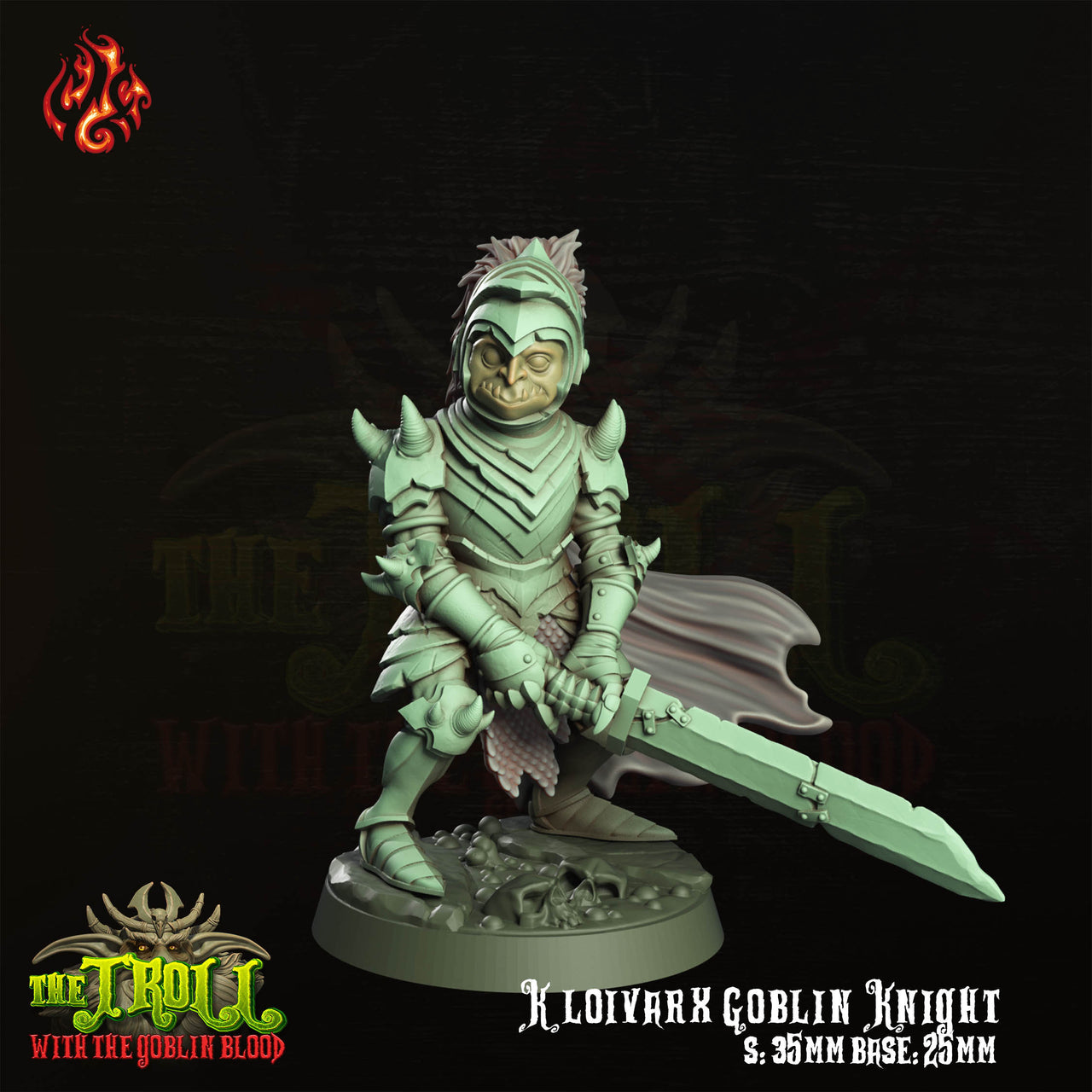 Kloivarx, Goblin Knight - Crippled God Foundry - The Tainted Chapel | 32mm | Champion | Paladin