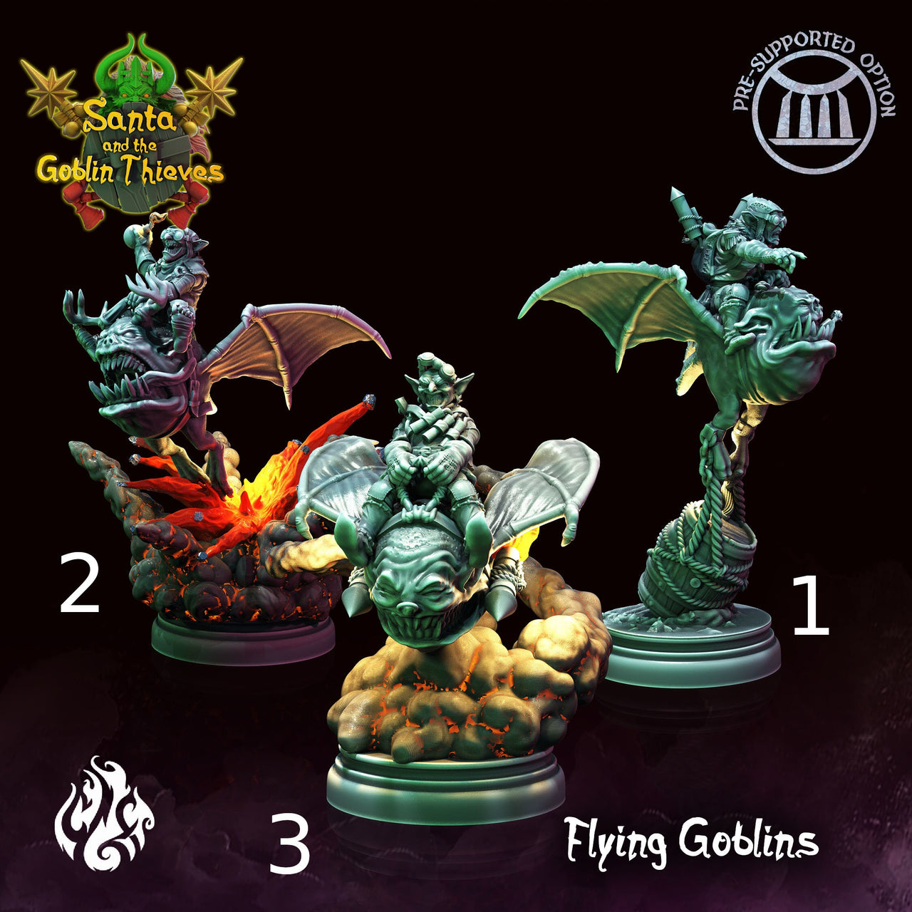 Flying Goblins - Crippled God Foundry - The Tainted Chapel | 32mm | Cavalry | Bomber | Rocket