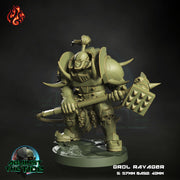 Grol Ravager, Orc Boss - Crippled God Foundry - Against the Tide | 32mm | Scifi | Power Armor | Champion