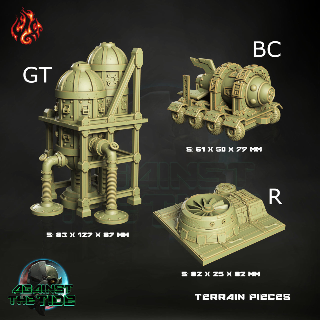 Weapons Facility Terrain - Crippled God Foundry - Against the Tide | 32mm | Scifi | Gas Plant | Factory