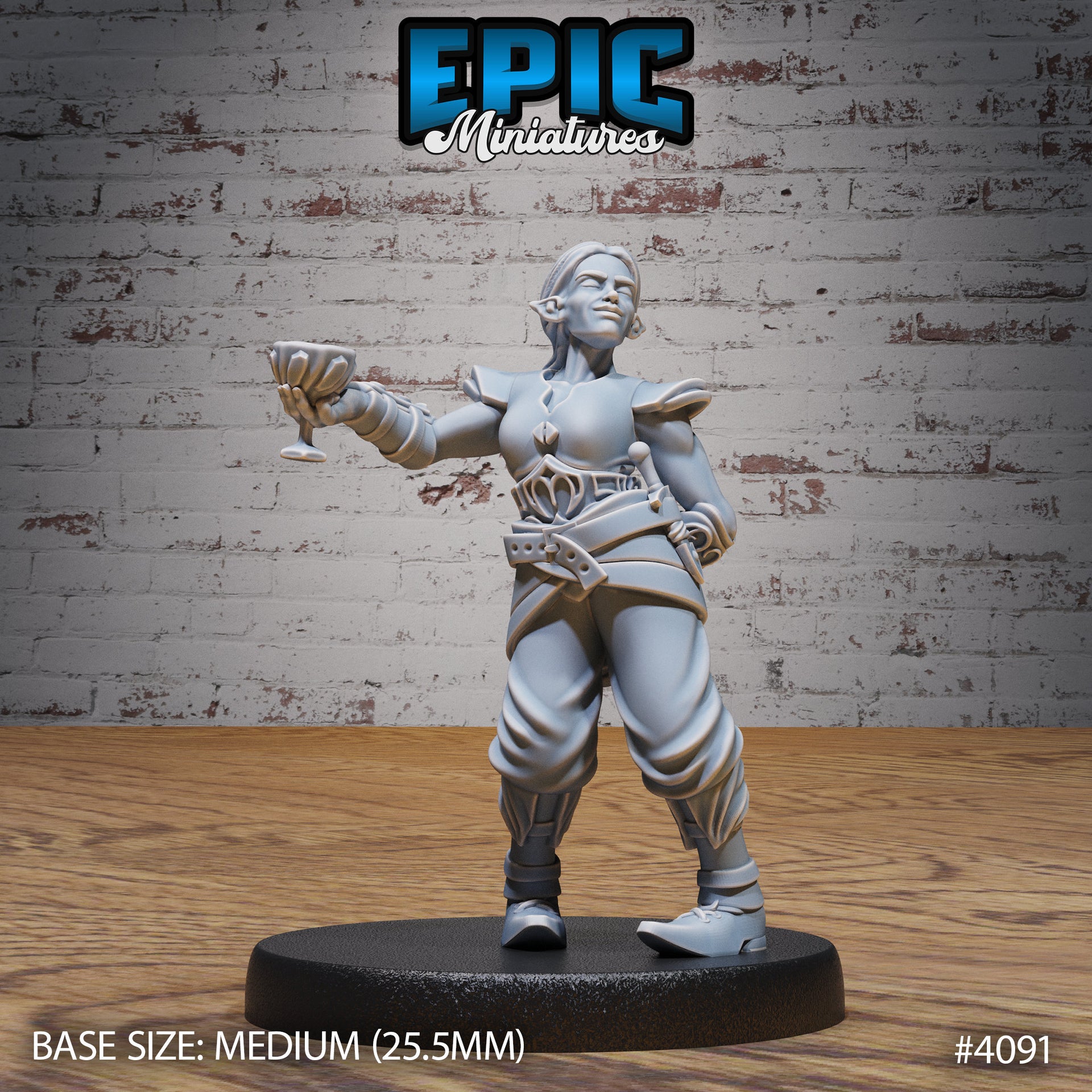 Elf Villager - Epic Miniatures | Elemental Lands | 28mm | 32mm |PC | Sorcerer | Traveler | Wizard