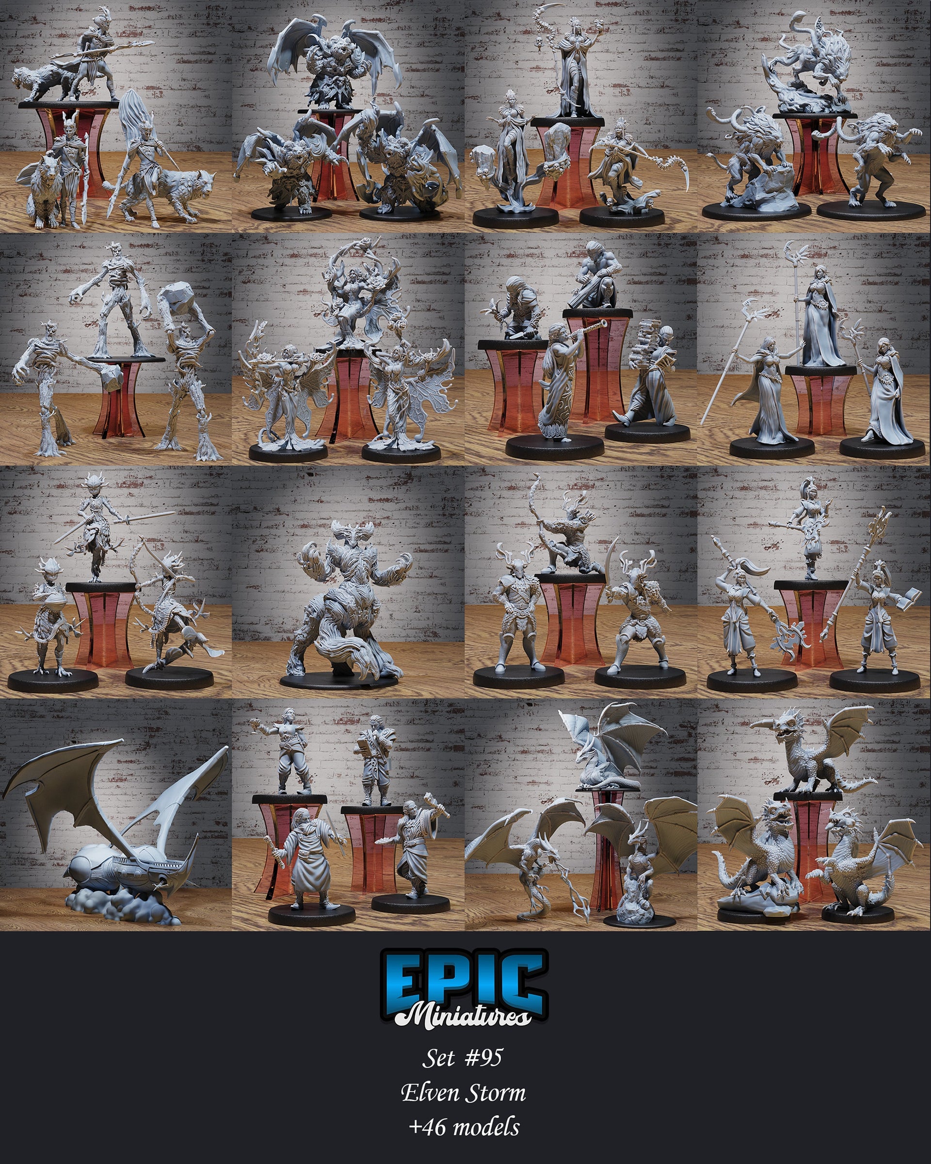 Elf Sorceress - Epic Miniatures | Elven Storm | 28mm | 32mm | Mage | Wizard