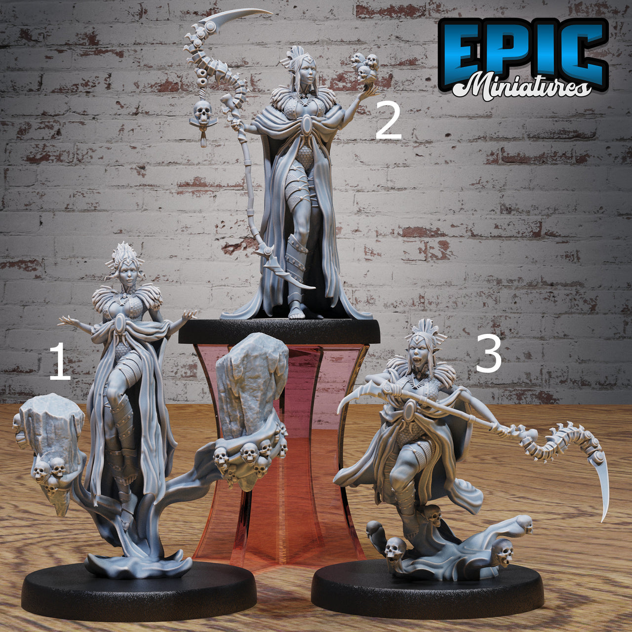 Elf Warlock Female- Epic Miniatures | Elven Storm | 28mm | 32mm | Mage | Necromancer | Sorcerer