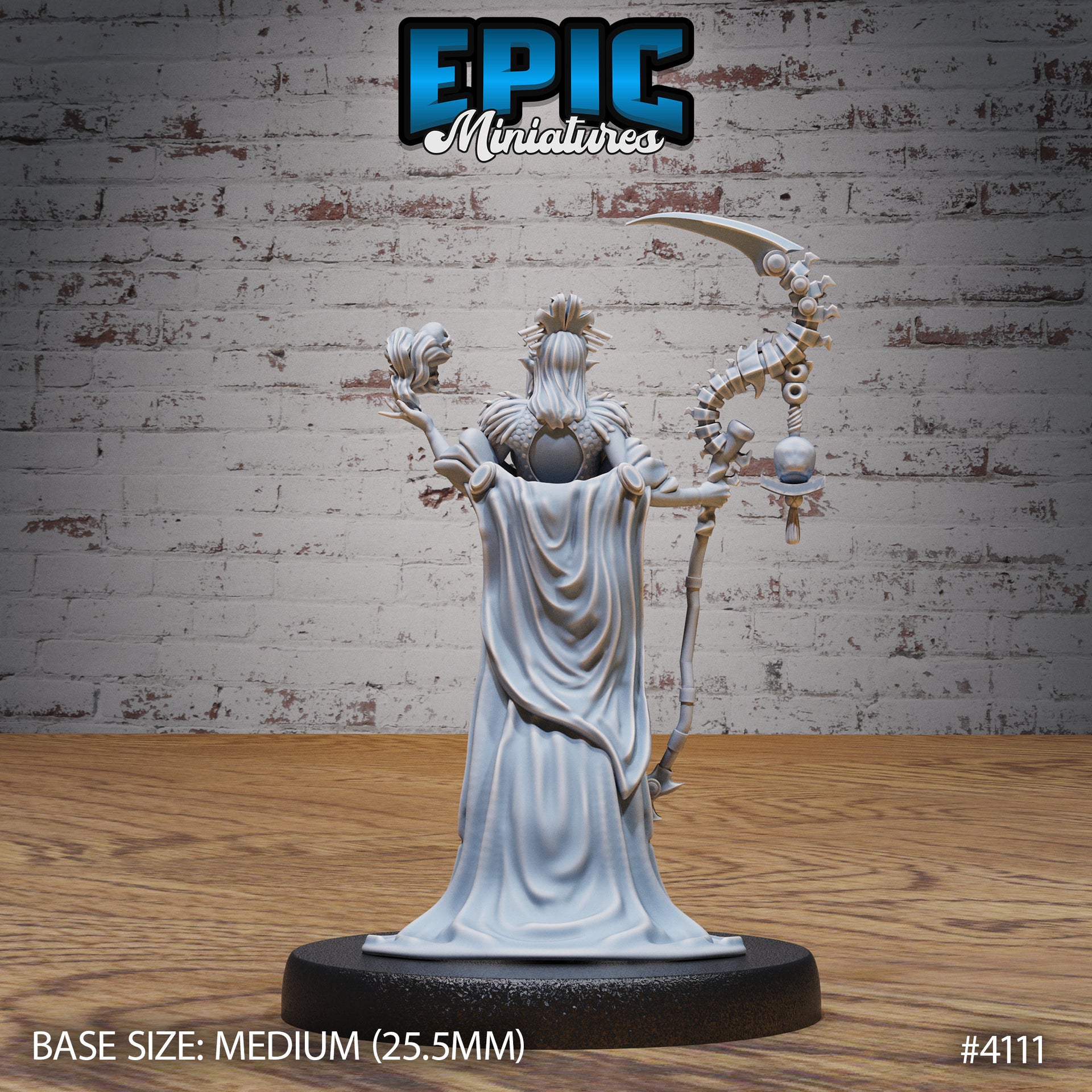 Elf Warlock Female- Epic Miniatures | Elven Storm | 28mm | 32mm | Mage | Necromancer | Sorcerer