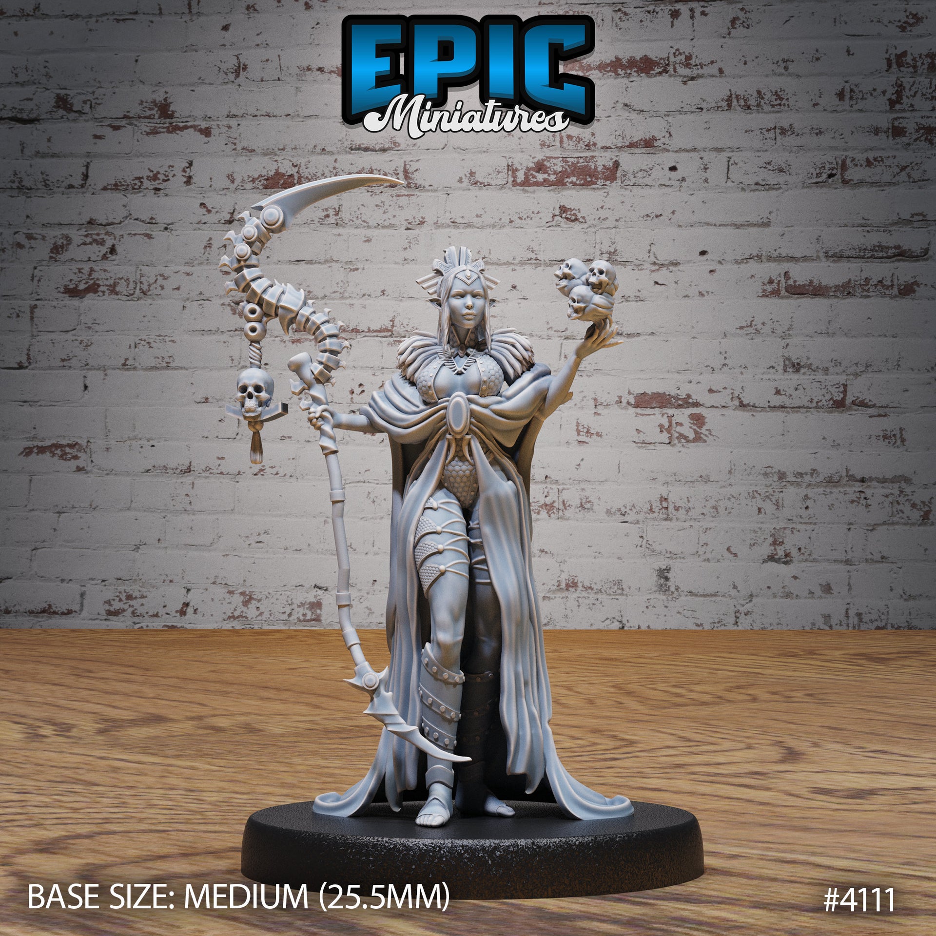 Elf Warlock Female- Epic Miniatures | Elven Storm | 28mm | 32mm | Mage | Necromancer | Sorcerer