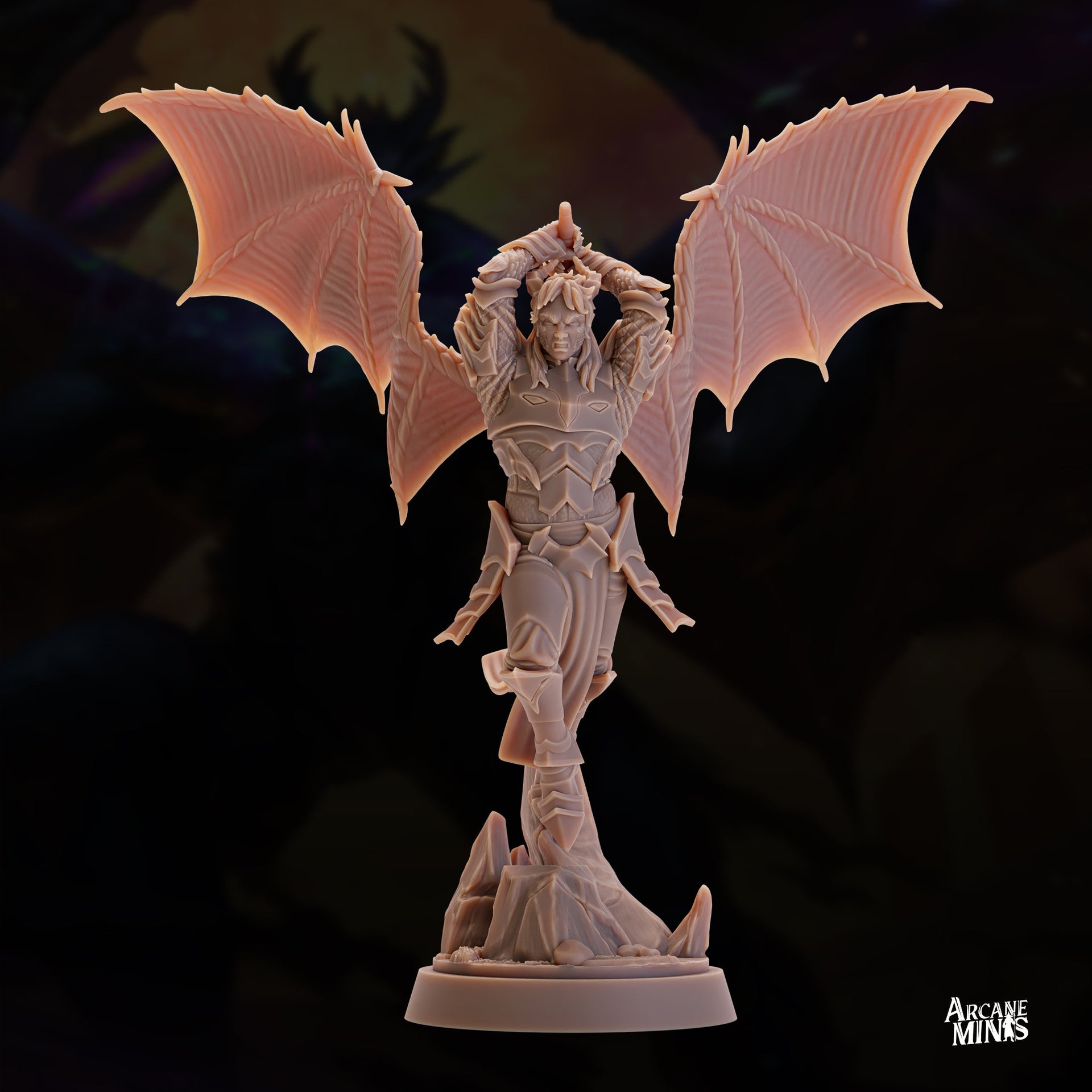 Hadraki Fighter - Arcane Minis | 32mm | Monster Madness | Devilkin | Demon | Knight | Champion