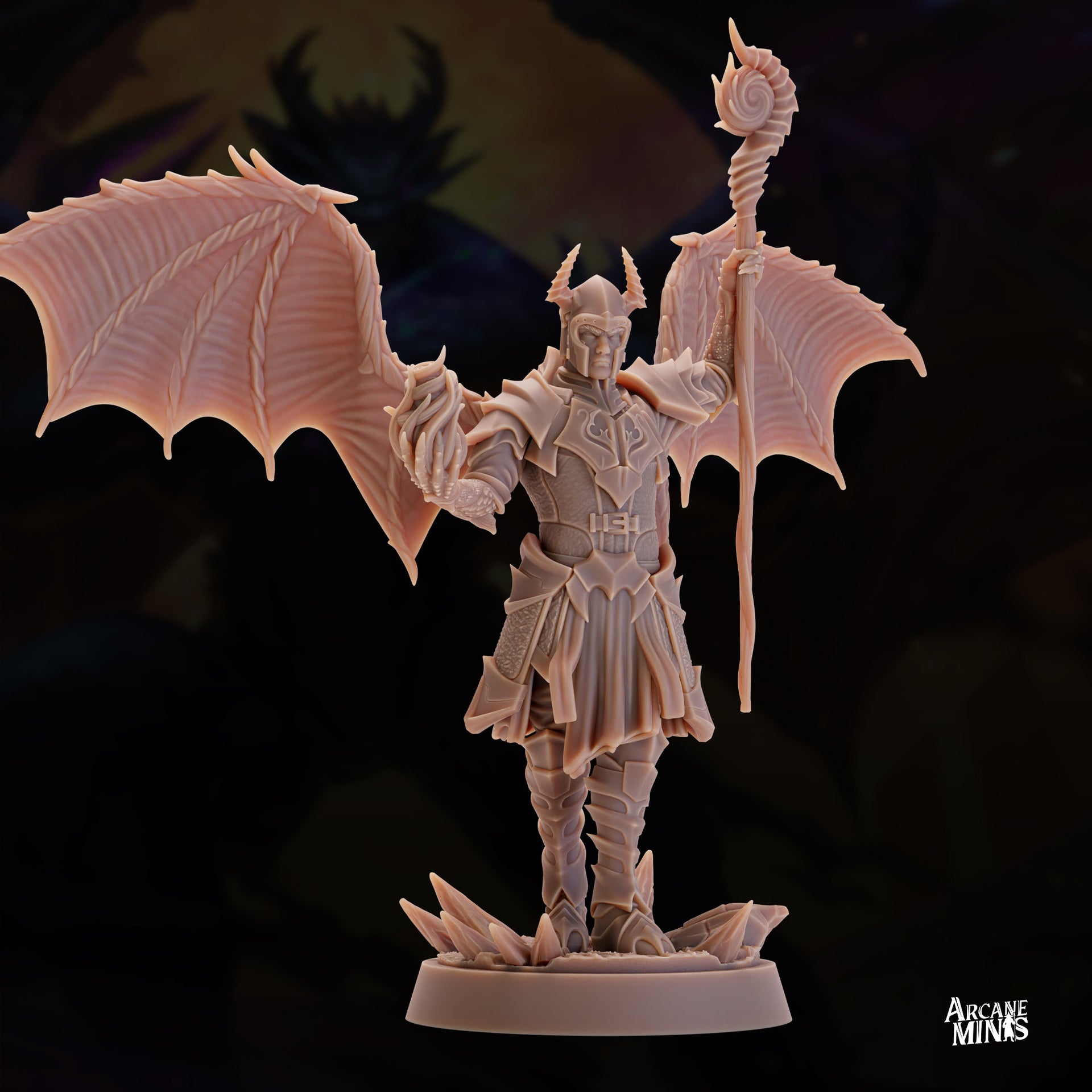 Hadraki Sorcerer - Arcane Minis | 32mm | Monster Madness | Devilkin | Demon | Mage | Sorcerer