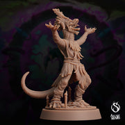 Maka Warpriest, Dinosaur Shaman - Arcane Minis | 32mm | The Skybreaker Chronicles | Lizardman | Dragonborn