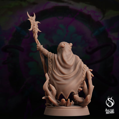 Cappy Druid, Capybara Shaman - Arcane Minis | 32mm | The Skybreaker Chronicles | Capybara folk