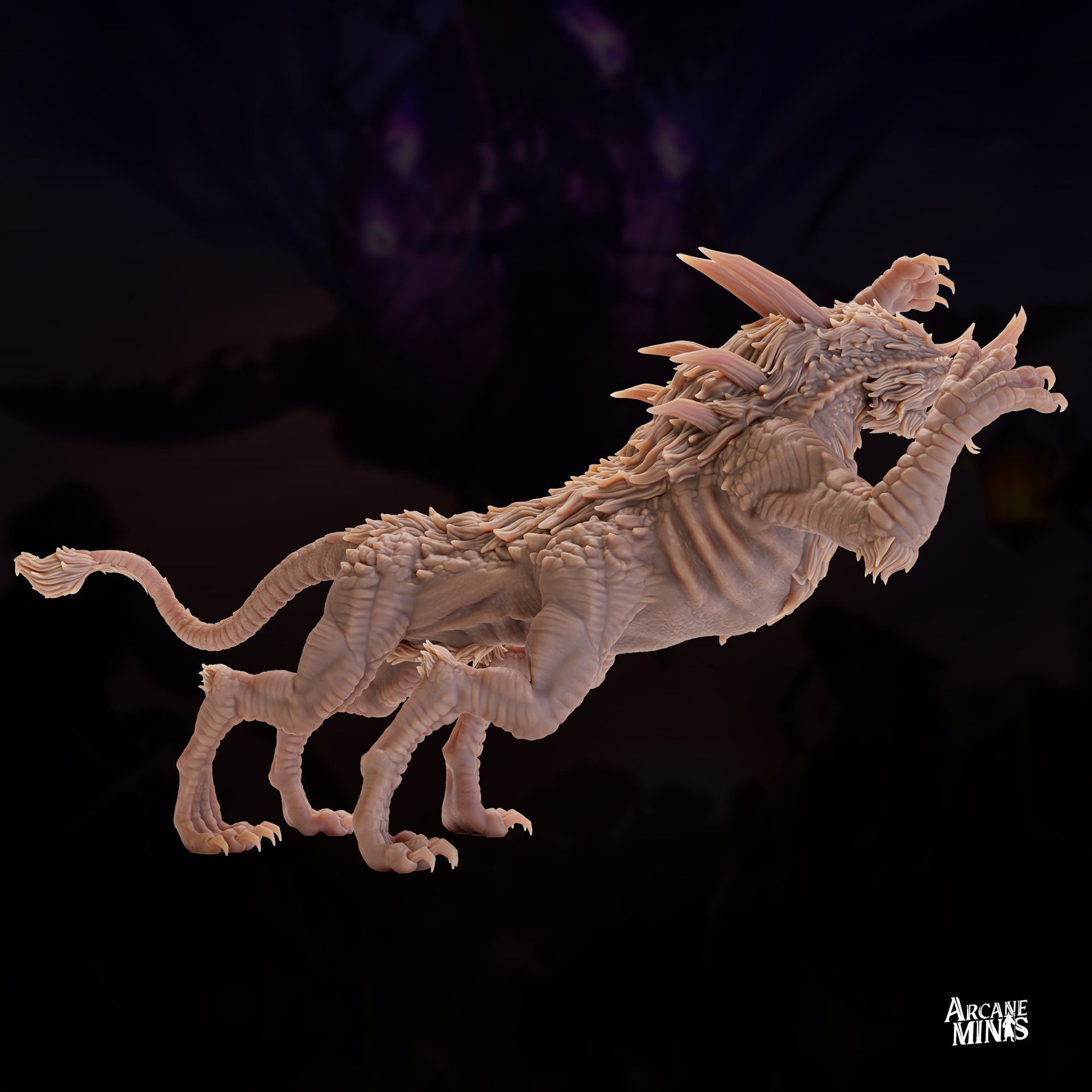 Cruorhound Greathound - Arcane Minis | 32mm | Raiders of Ruin | Mutant | Alien | Demon