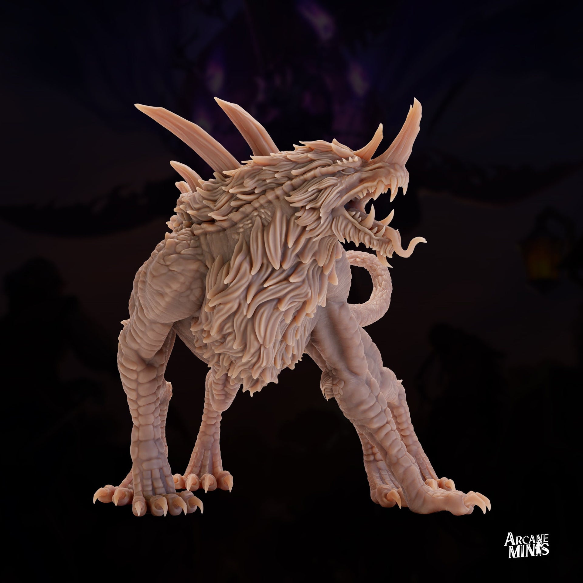 Cruorhound Greathound - Arcane Minis | 32mm | Raiders of Ruin | Mutant | Alien | Demon