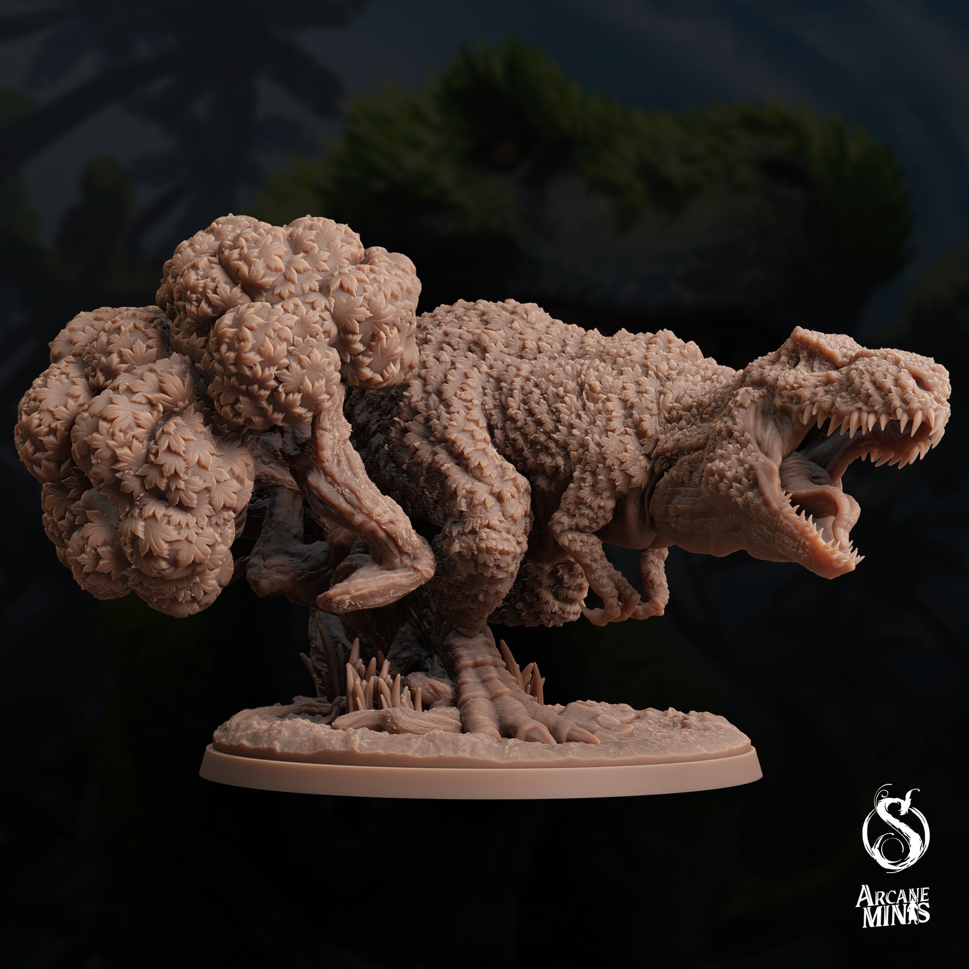 Phylochos Tyrannosaurus, Tree Rex - Arcane Minis | 32mm | Dino Domination | Elemental | Dinosaur