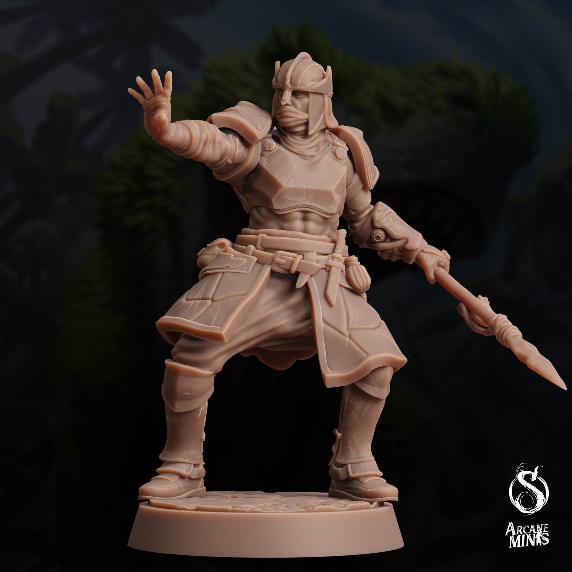 Human Town Guard - Arcane Minis | 32mm | Dino Domination | Fighter | Knight | Soldier