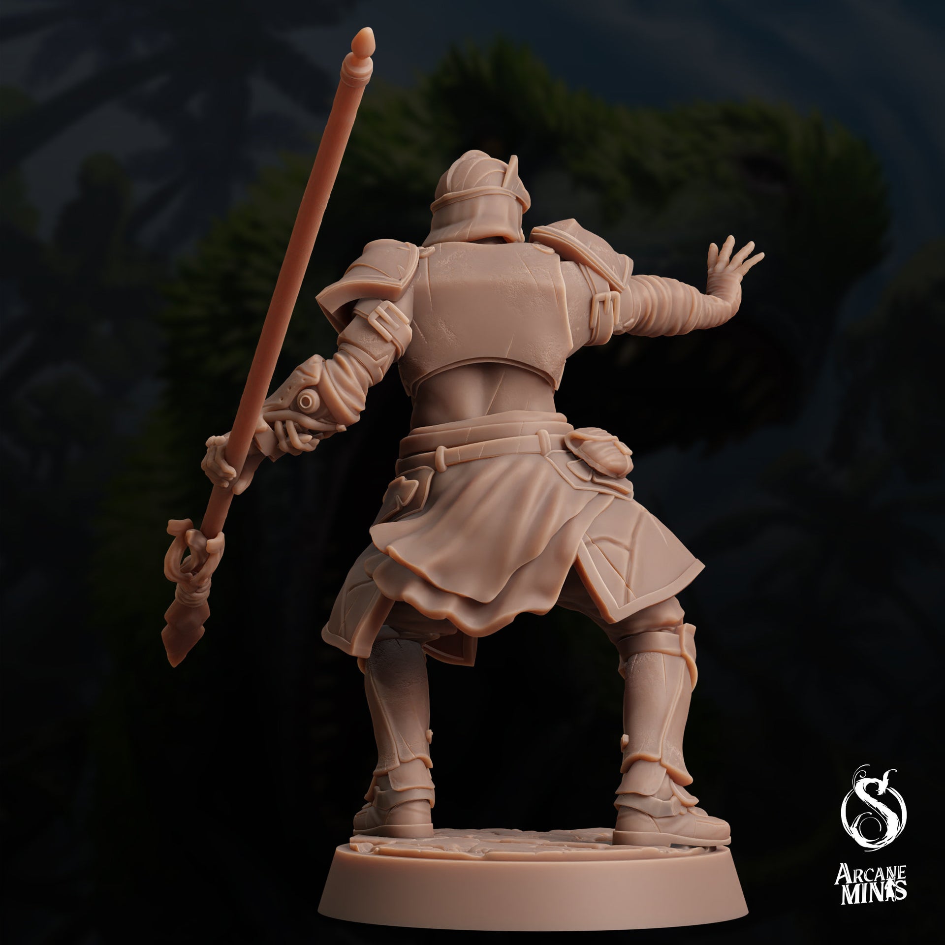 Human Town Guard - Arcane Minis | 32mm | Dino Domination | Fighter | Knight | Soldier