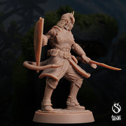 Tiefling Town Guard - Arcane Minis | 32mm | Dino Domination | Fighter | Knight | Soldier | Demonkin