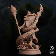 Sahuagin Warlock - Arcane Minis | 32mm | Dino Domination | Fishfolk | Sorcerer