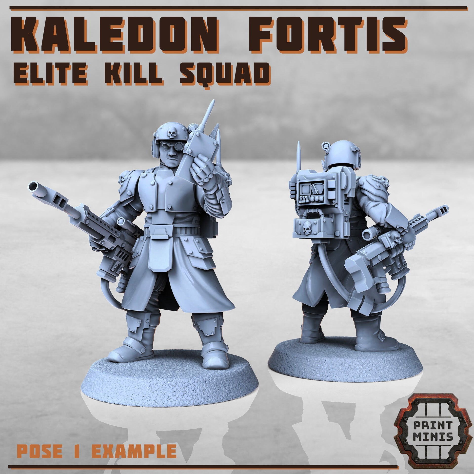 Kaledon Fortis Elite Troops - Print Minis | Sci Fi | Light Infantry | Imperial | 28mm Heroic | Veteran | Guard | Soldier | Specialistst