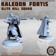 Kaledon Fortis Elite Troops - Print Minis | Sci Fi | Light Infantry | Imperial | 28mm Heroic | Veteran | Guard | Soldier | Specialistst