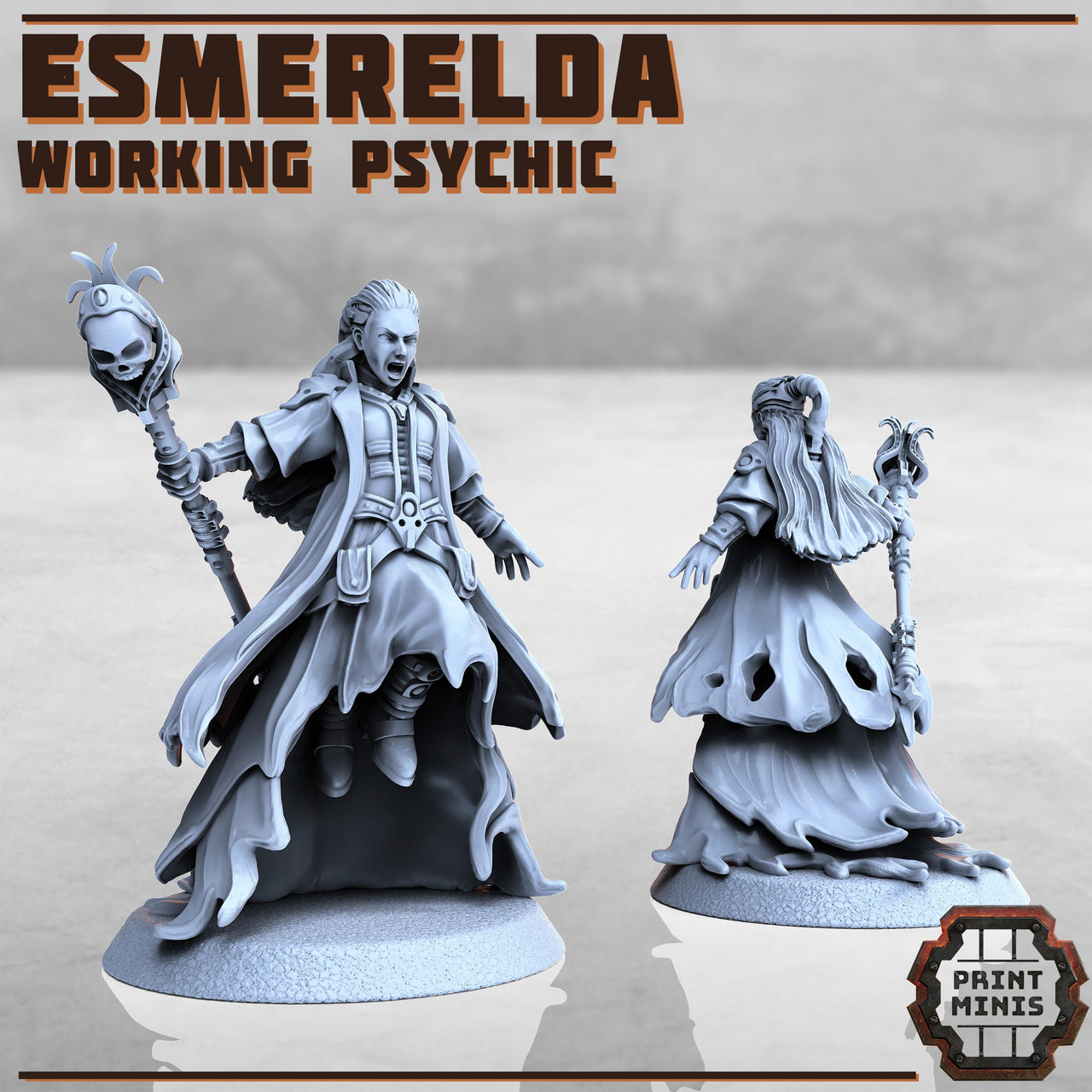 Esmerelda, Working Psychic - Print Minis | Sci Fi | Light Infantry | Imperial | 28mm Heroic | Wastland | Mutant