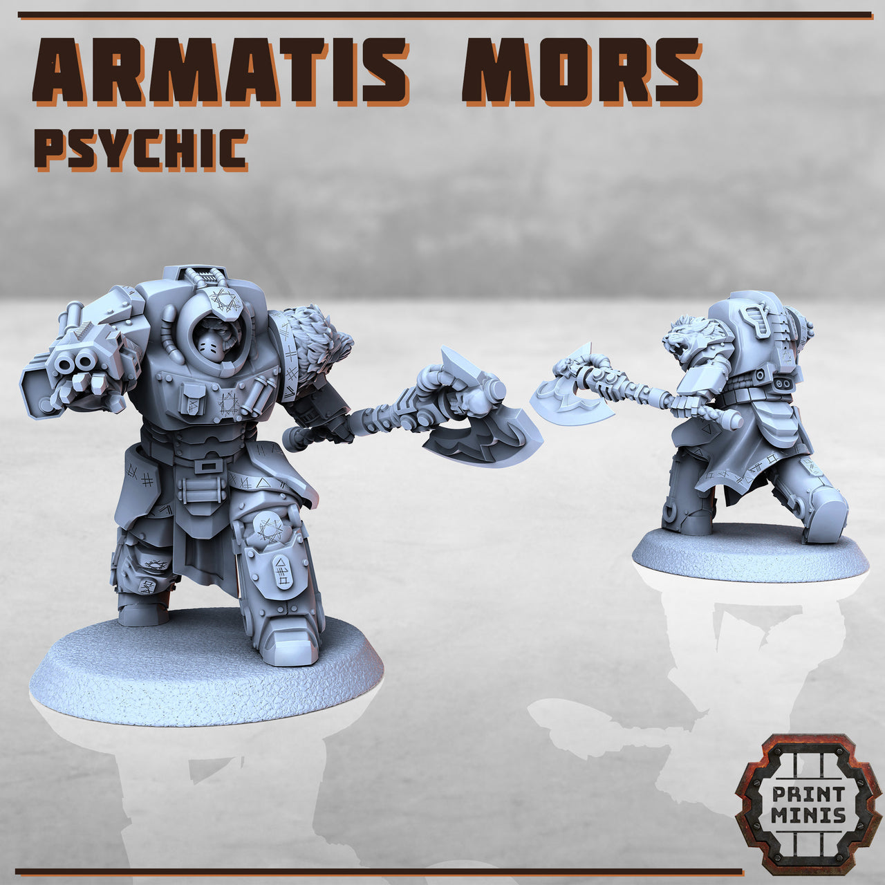 Armartis Mors, Psychic - Print Minis | Power Armor | Battle Brother | Power Weapon