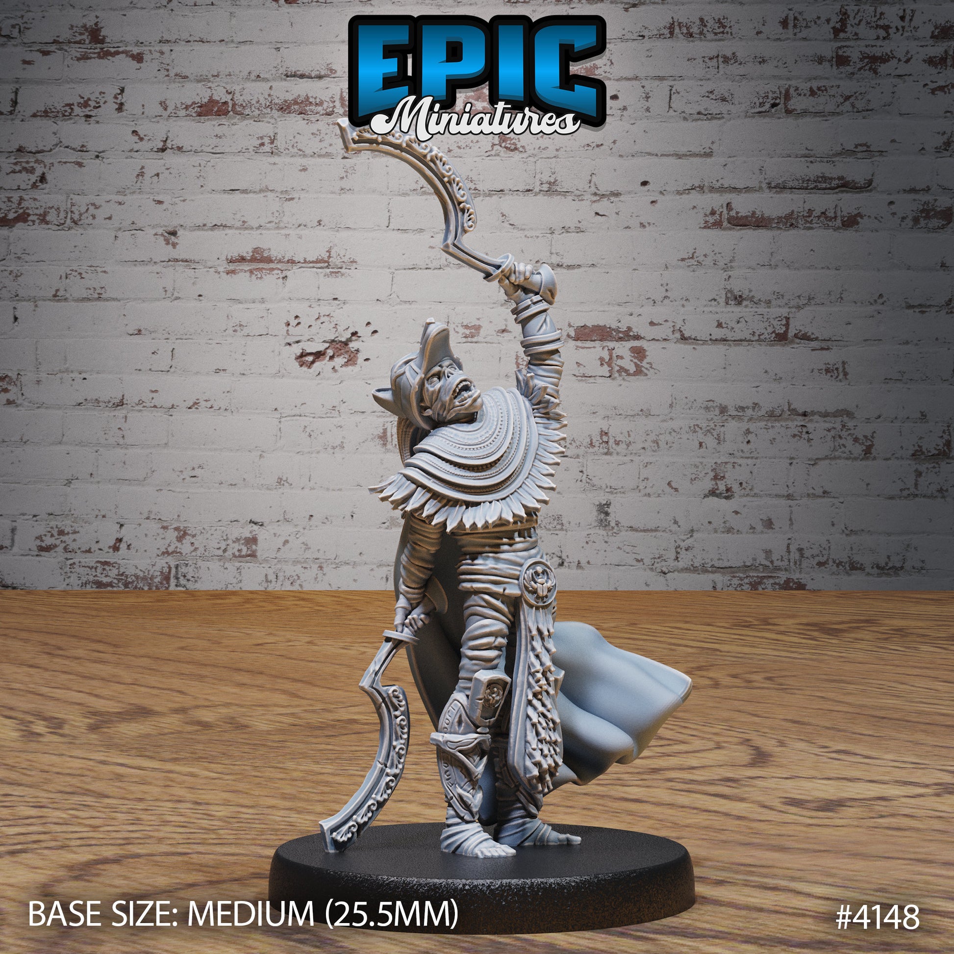 Mummy Warrior - Epic Miniatures | Bone Desert | 28mm | 32mm | Egypt | Guard | Army | Champion