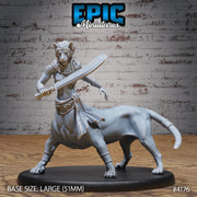 Lion Centaur Bastet Devotee - Epic Miniatures | Bone Desert | 28mm | 32mm | Urmahlullu | Wemic | Fighter