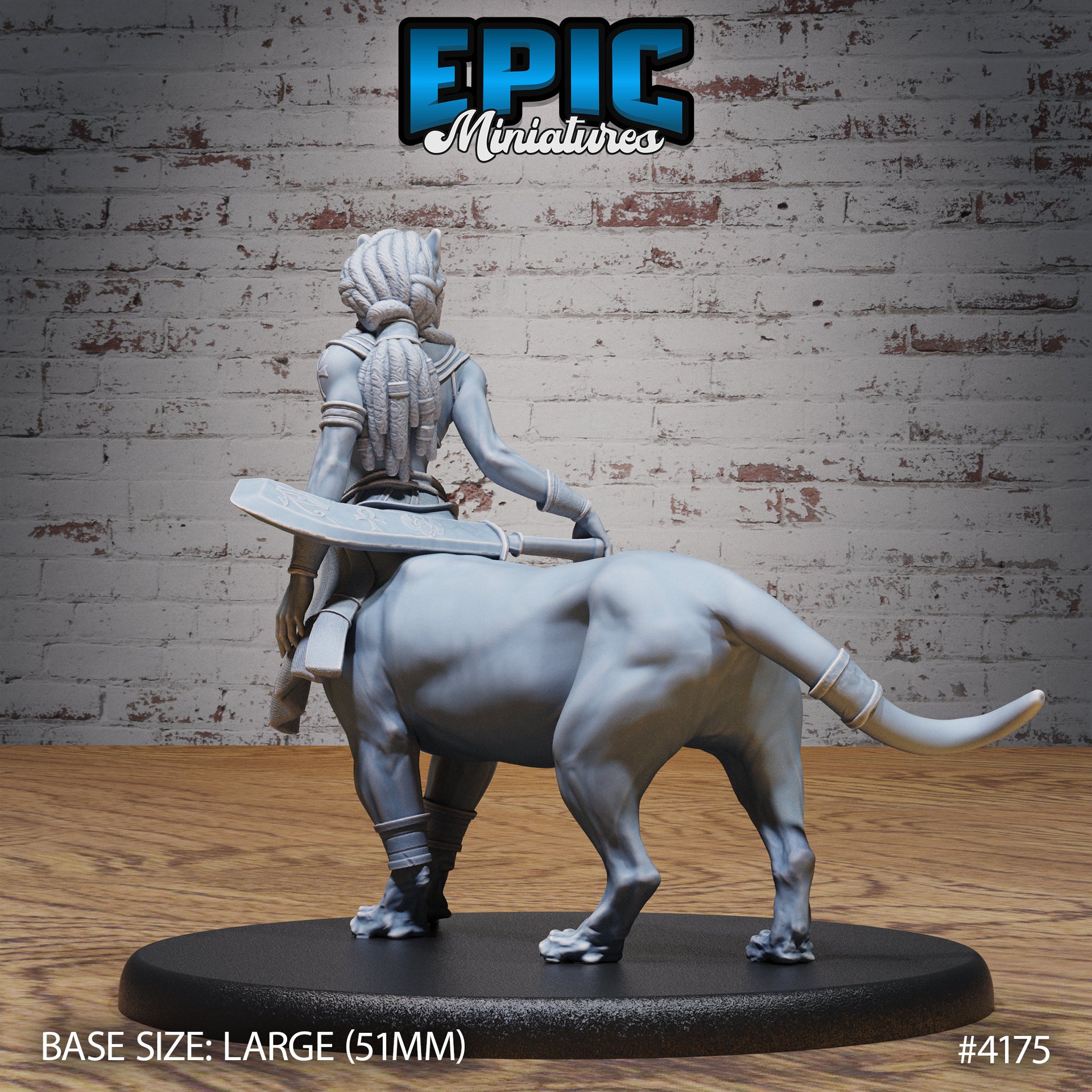 Lion Centaur Bastet Devotee - Epic Miniatures | Bone Desert | 28mm | 32mm | Urmahlullu | Wemic | Fighter