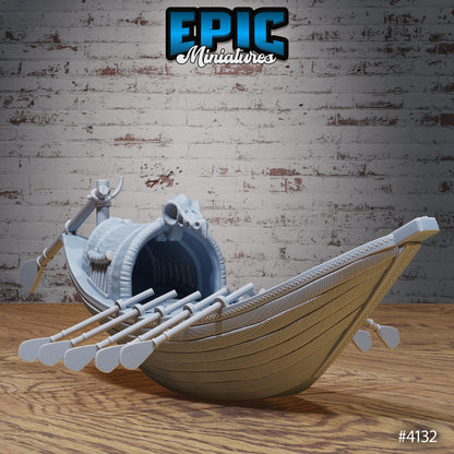 Egyptian River Boats - Epic Miniatures | Bone Desert | 28mm | 32mm | Ritual | Pharoah | Styx