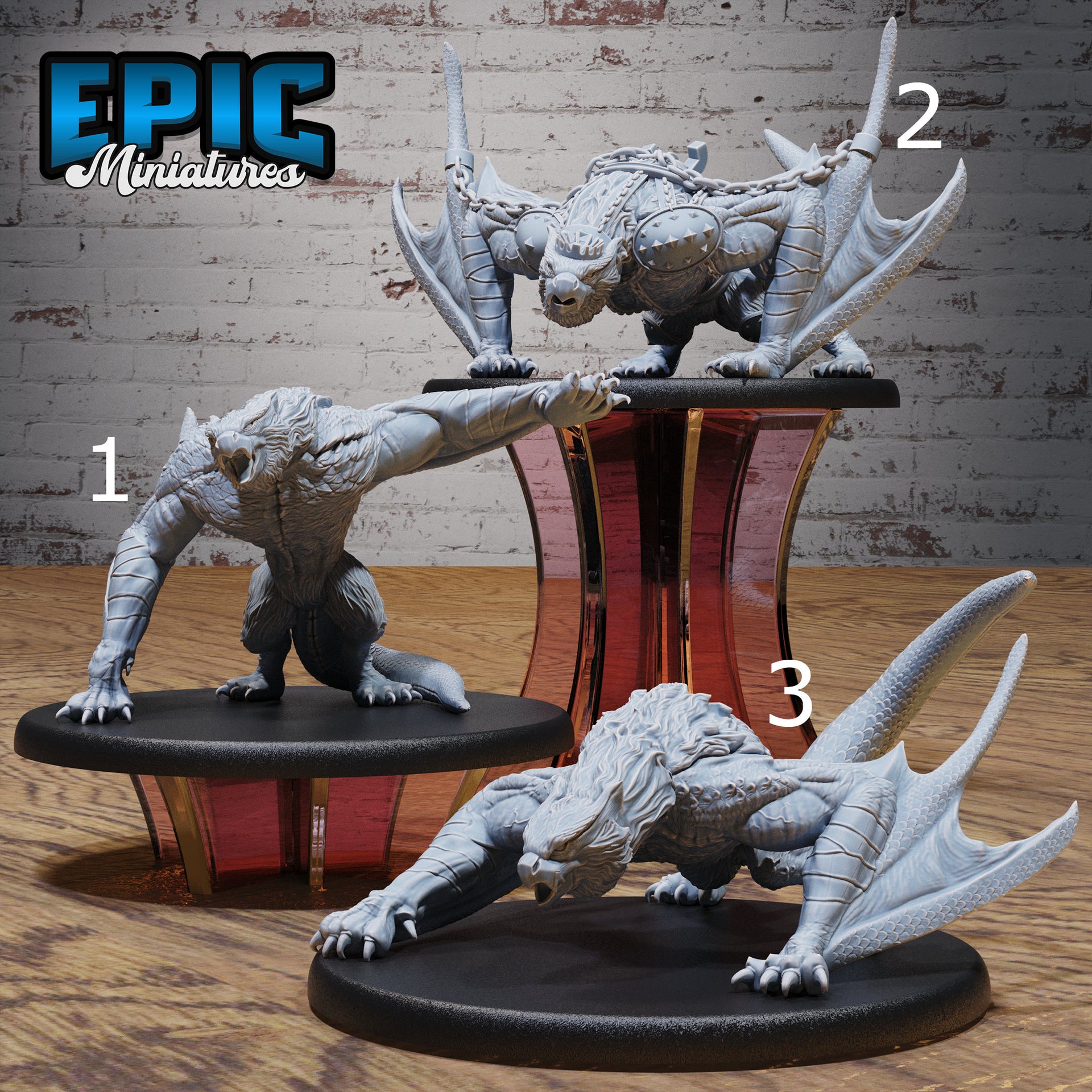 Emperor Wyvern - Epic Miniatures | Dwarf Mountain | 28mm | 32mm | Hybrid | Bat | Lion | Eagle