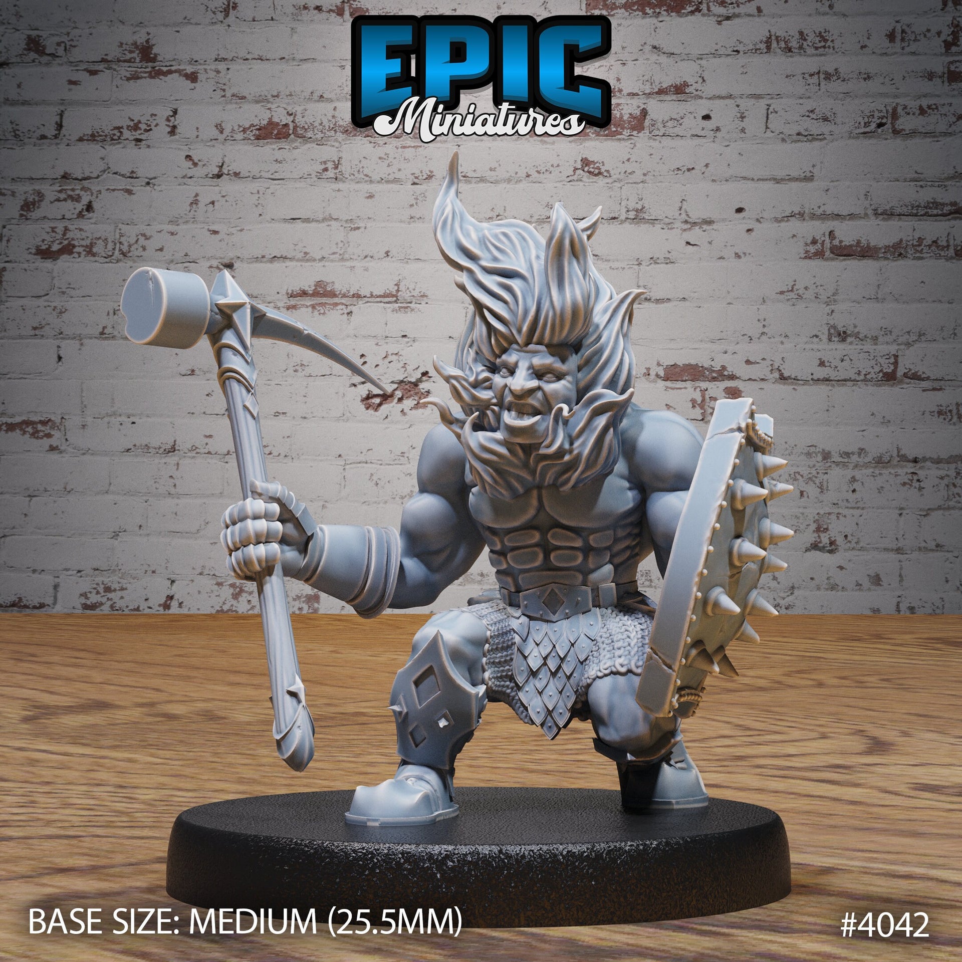 Fire Dwarf - Epic Miniatures | Elemental Lands | 28mm | 32mm | Barbarian | Fighter | Cooking