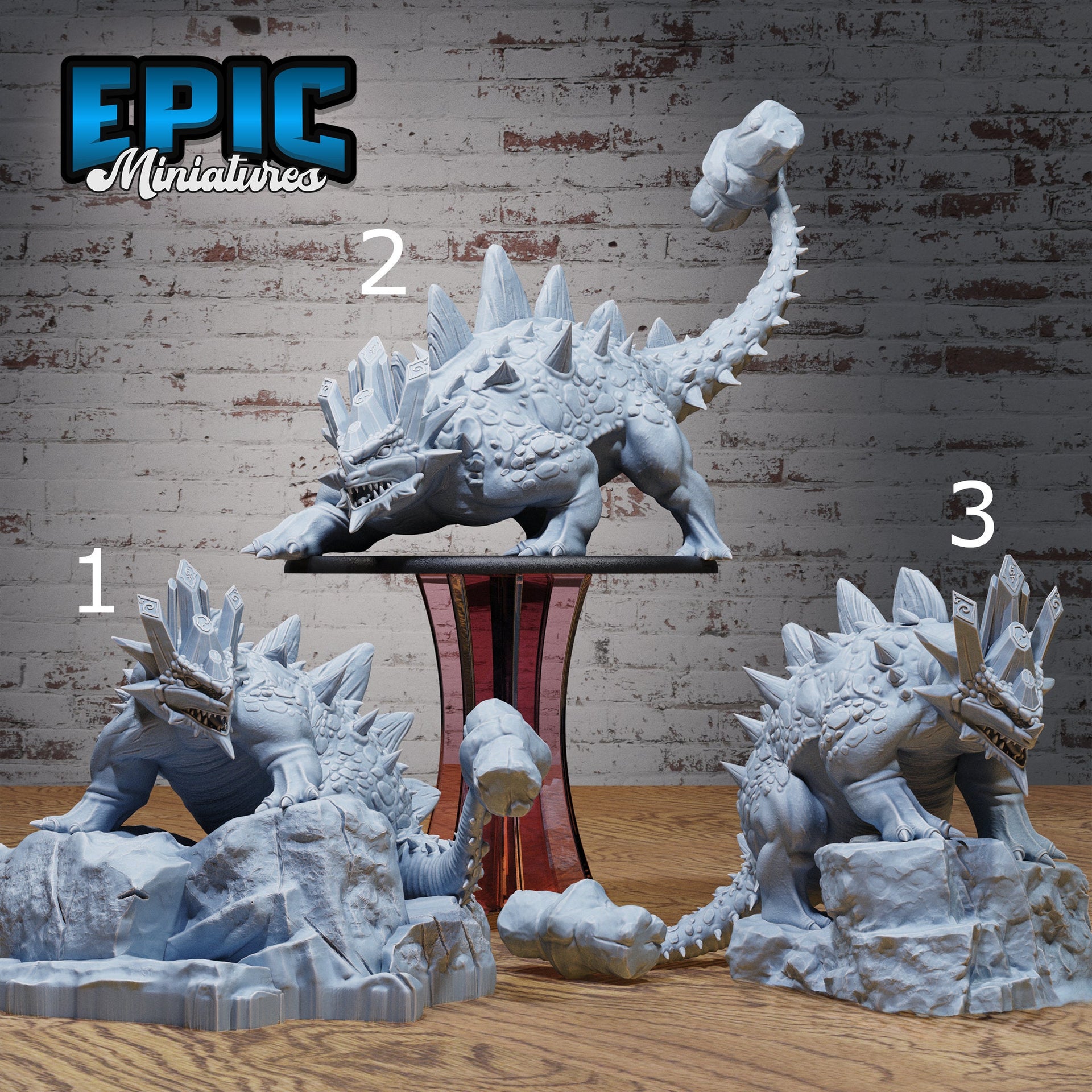 Hammertail DInosaur - Epic Miniatures | Elemental Lands | 28mm | 32mm | Ankylosaurus