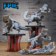 Rockhead Dinosaur - Epic Miniatures | Elemental Lands | 28mm | 32mm | Brute | Hammerhead