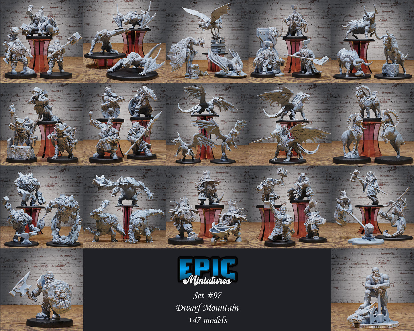 Metal Bull Gorgon - Epic Miniatures | Dwarf Mountain | 28mm | 32mm | Metal | Poison | Corrosive