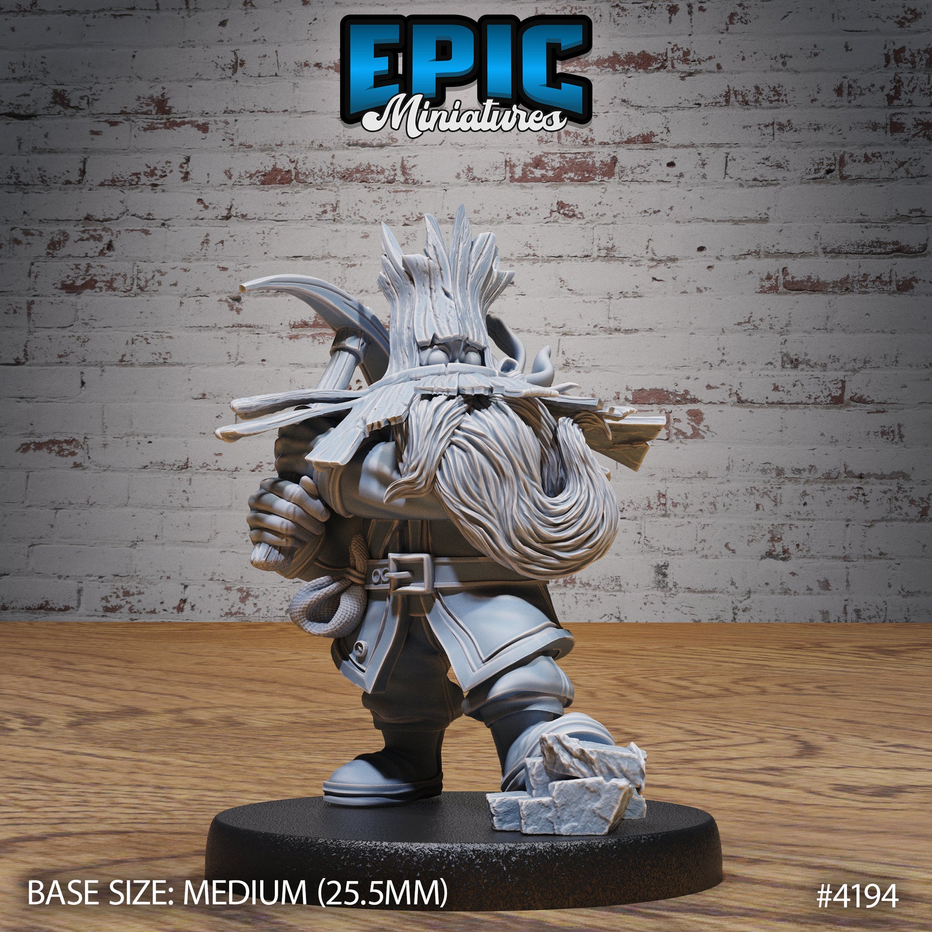 Wild Dwarf Miner - Epic Miniatures | Dwarf Mountain | 28mm | 32mm | Scout | Ranger