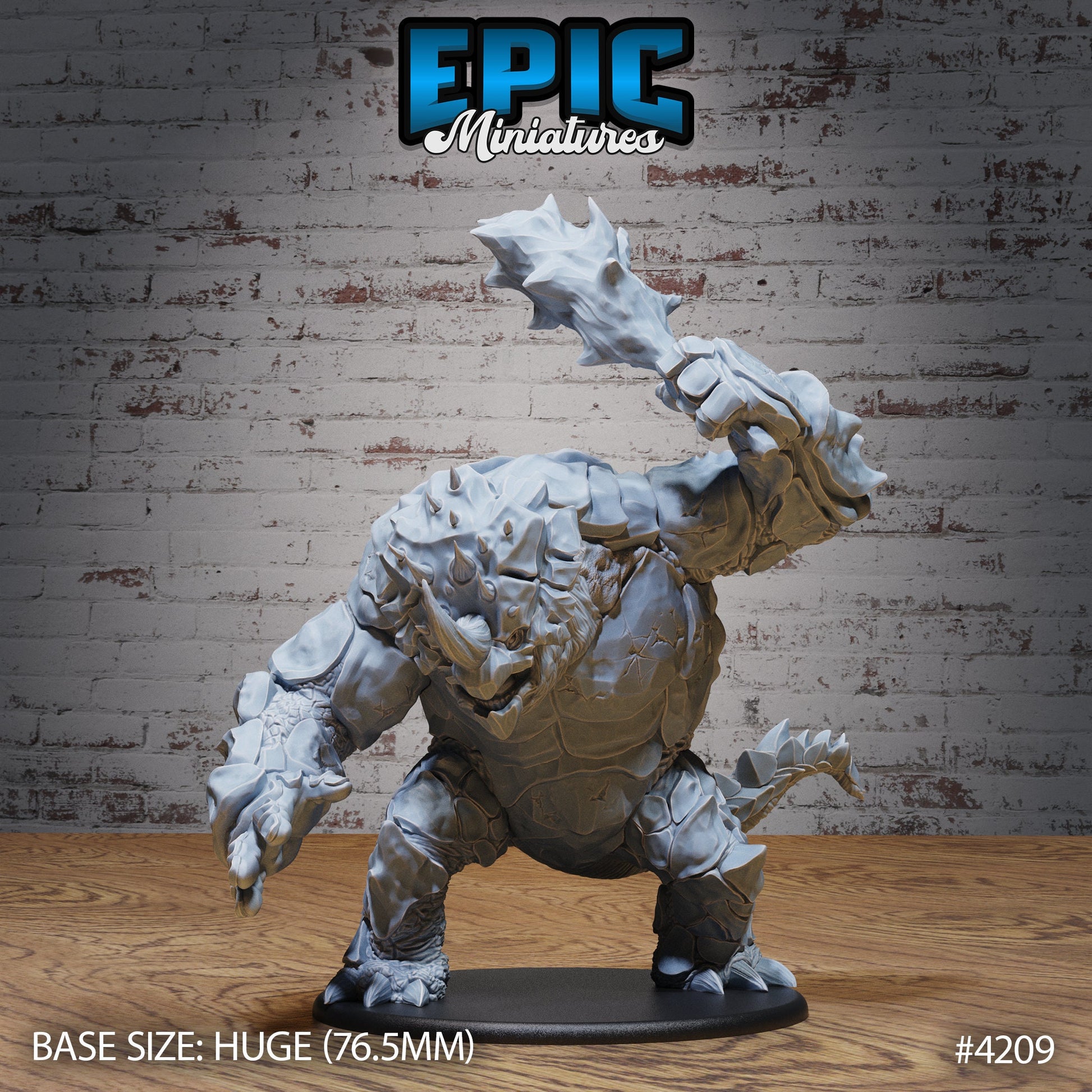 Mountain Beast- Epic Miniatures | Dwarf Mountain | 28mm | 32mm | Rhino | Stone | Dinosaur