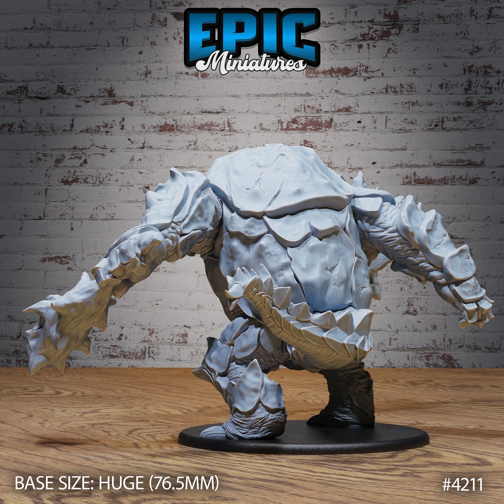 Mountain Beast- Epic Miniatures | Dwarf Mountain | 28mm | 32mm | Rhino | Stone | Dinosaur