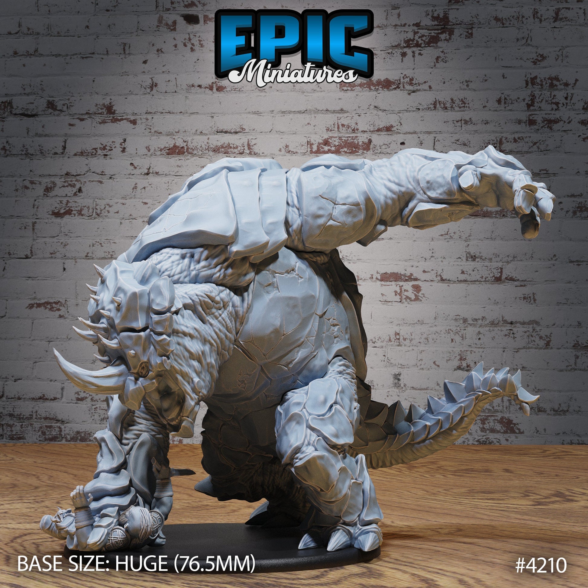 Mountain Beast- Epic Miniatures | Dwarf Mountain | 28mm | 32mm | Rhino | Stone | Dinosaur