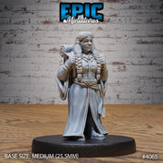 Dwarf Wind Mage Female- Epic Miniatures | Elemental Lands | 28mm | 32mm |PC | Sorcerer | Traveler | Wizard