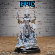 Fire Genasi Female - Epic Miniatures | Elemental Lands | 28mm | 32mm | Sorcerer | Warlock | Gunslinger