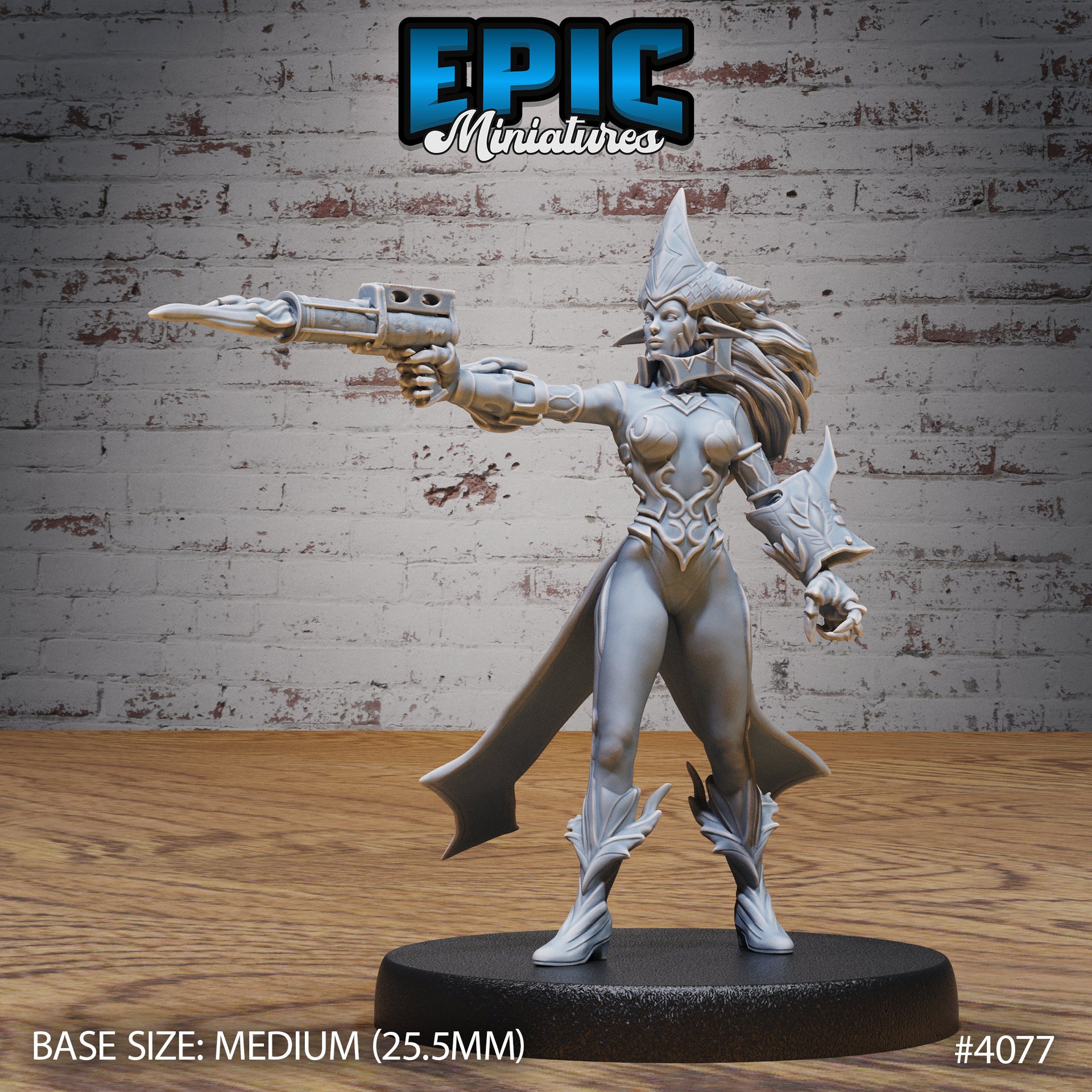 Fire Genasi Female - Epic Miniatures | Elemental Lands | 28mm | 32mm | Sorcerer | Warlock | Gunslinger