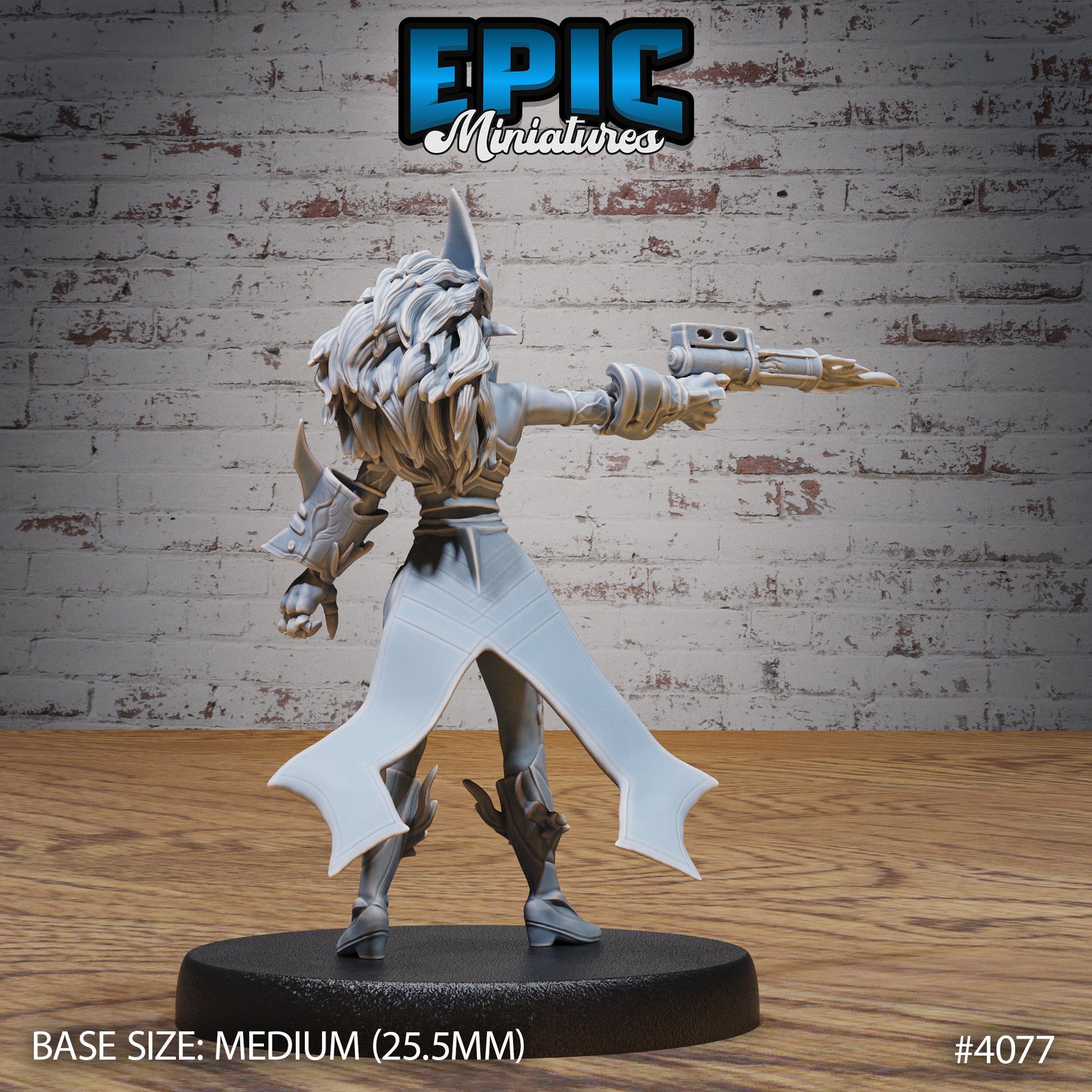 Fire Genasi Female - Epic Miniatures | Elemental Lands | 28mm | 32mm | Sorcerer | Warlock | Gunslinger