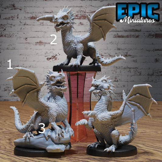 Green Dragon Wyrmling - Epic Miniatures | Elemental Lands | 28mm | 32mm | Dragon | Baby