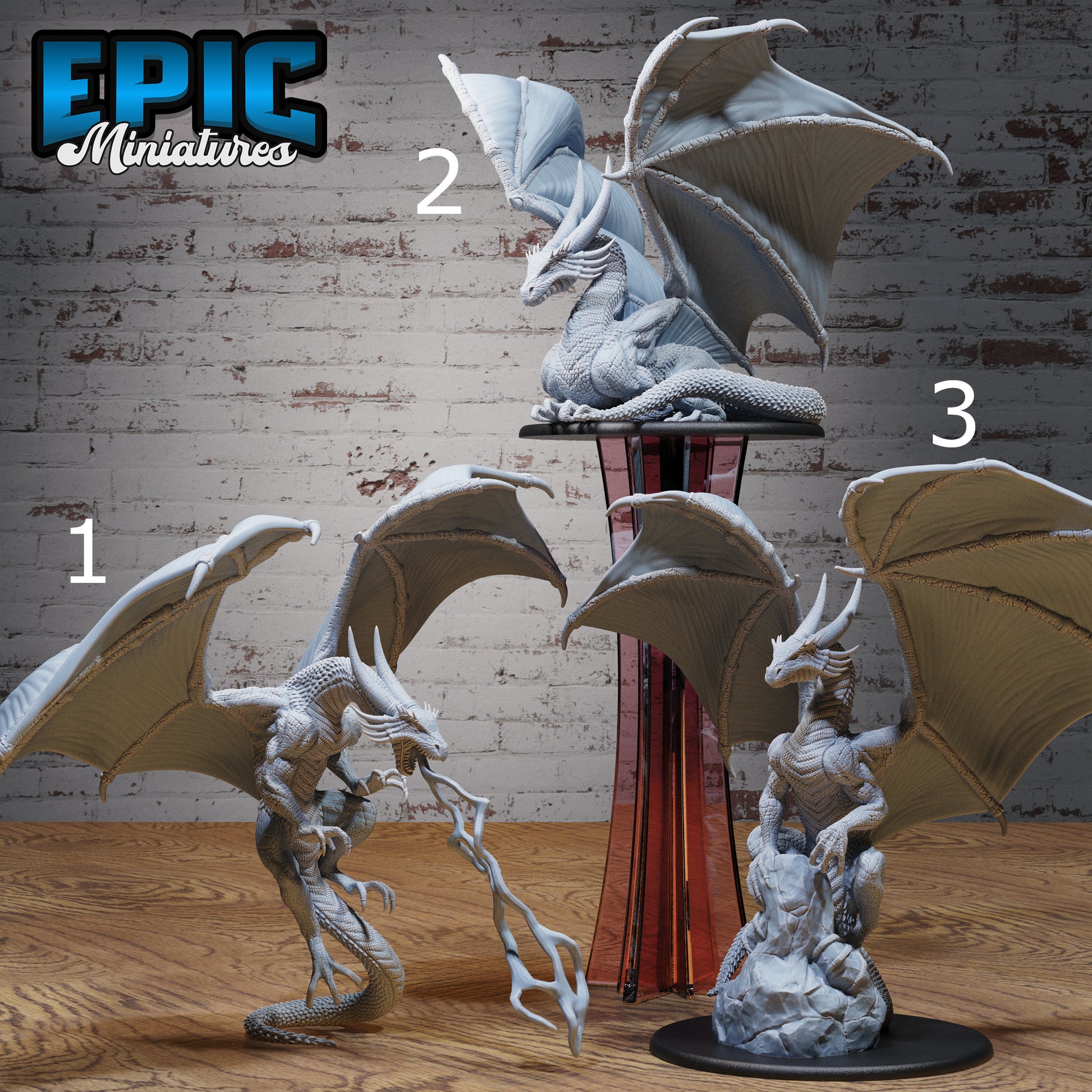 Storm Dragon - Epic Miniatures | Elven Storm | 28mm | 32mm | Blue | Wyrm