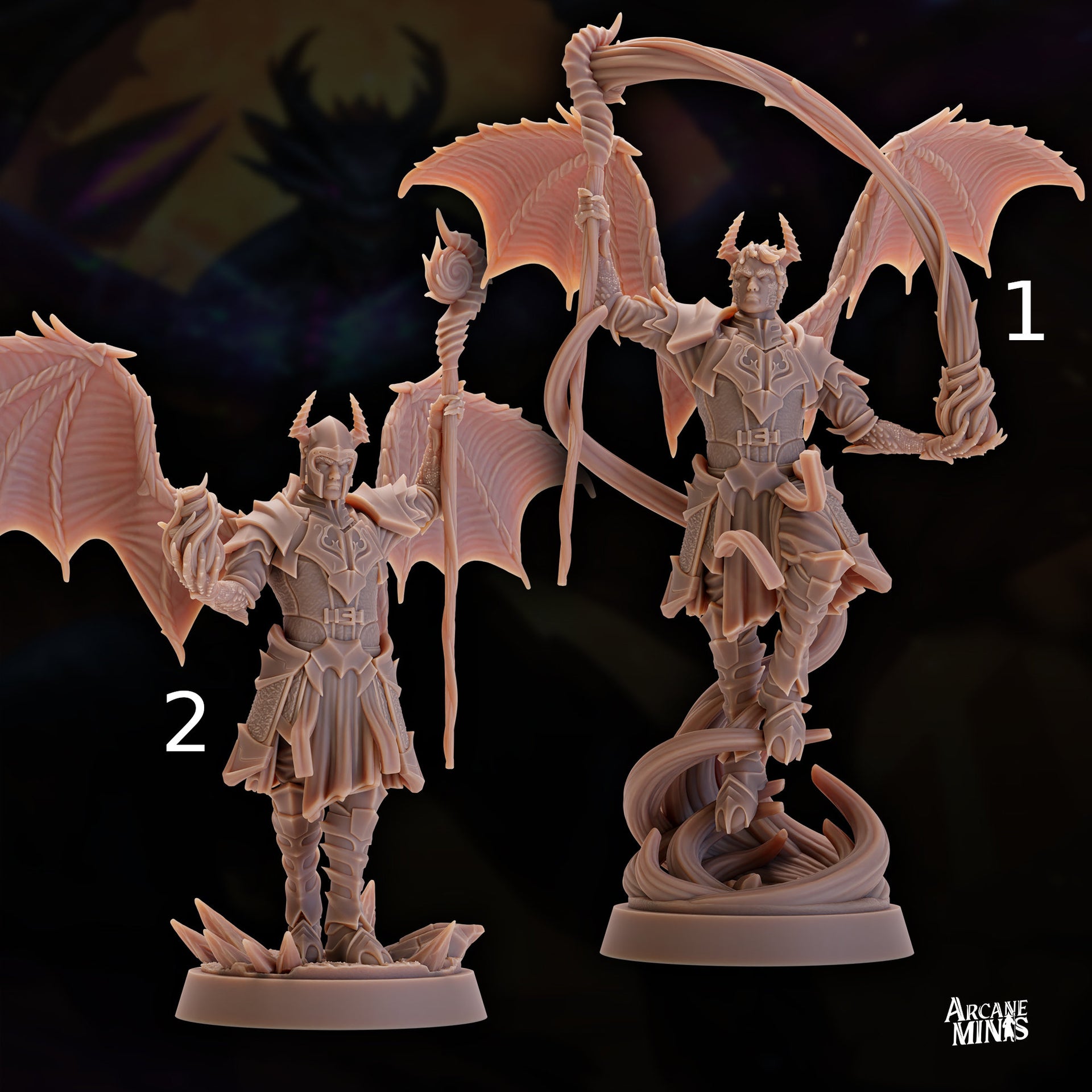 Hadraki Sorcerer - Arcane Minis | 32mm | Monster Madness | Devilkin | Demon | Mage | Sorcerer