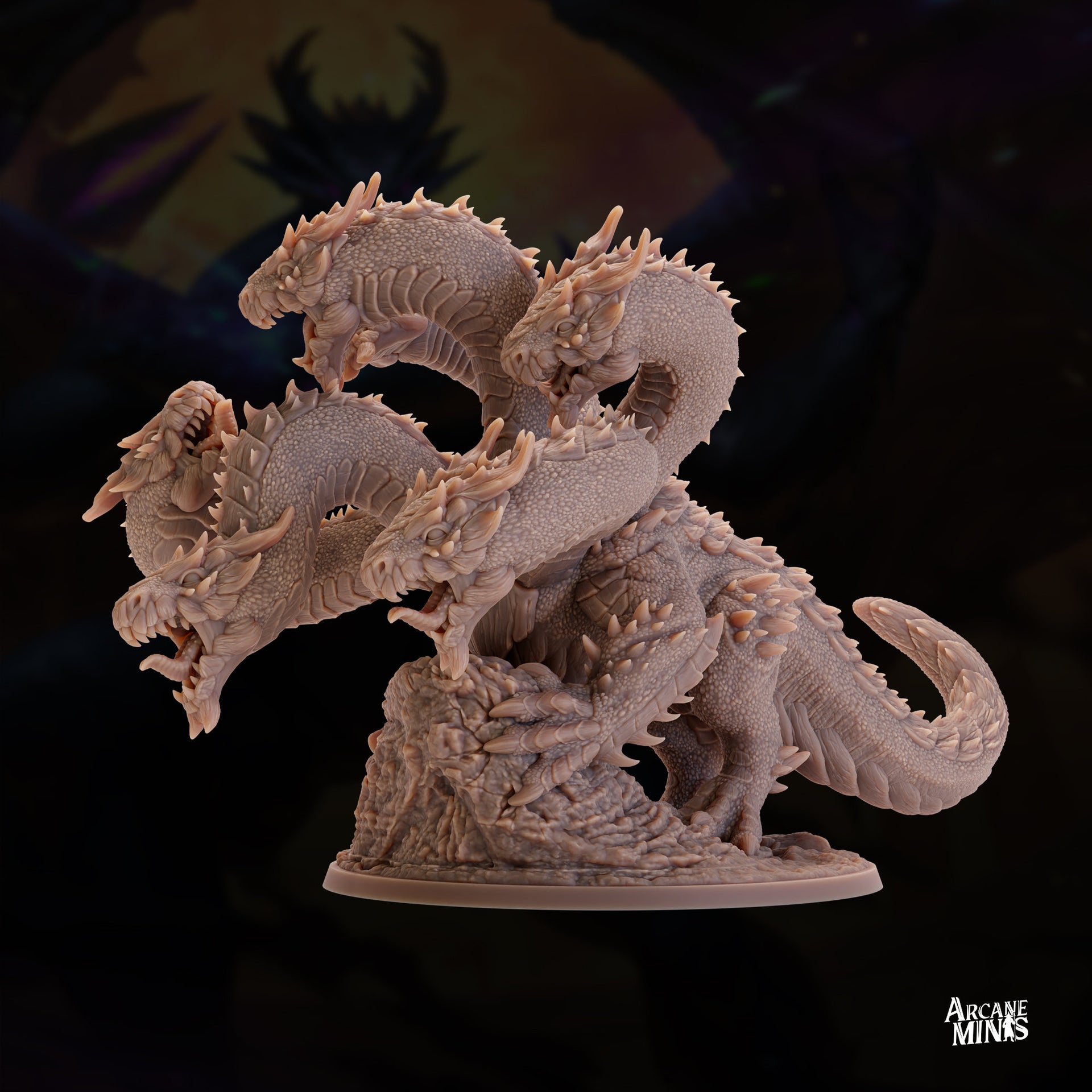 Hexblood Hydra - Arcane Minis | 32mm | Monster Madness | Dragon | Huge