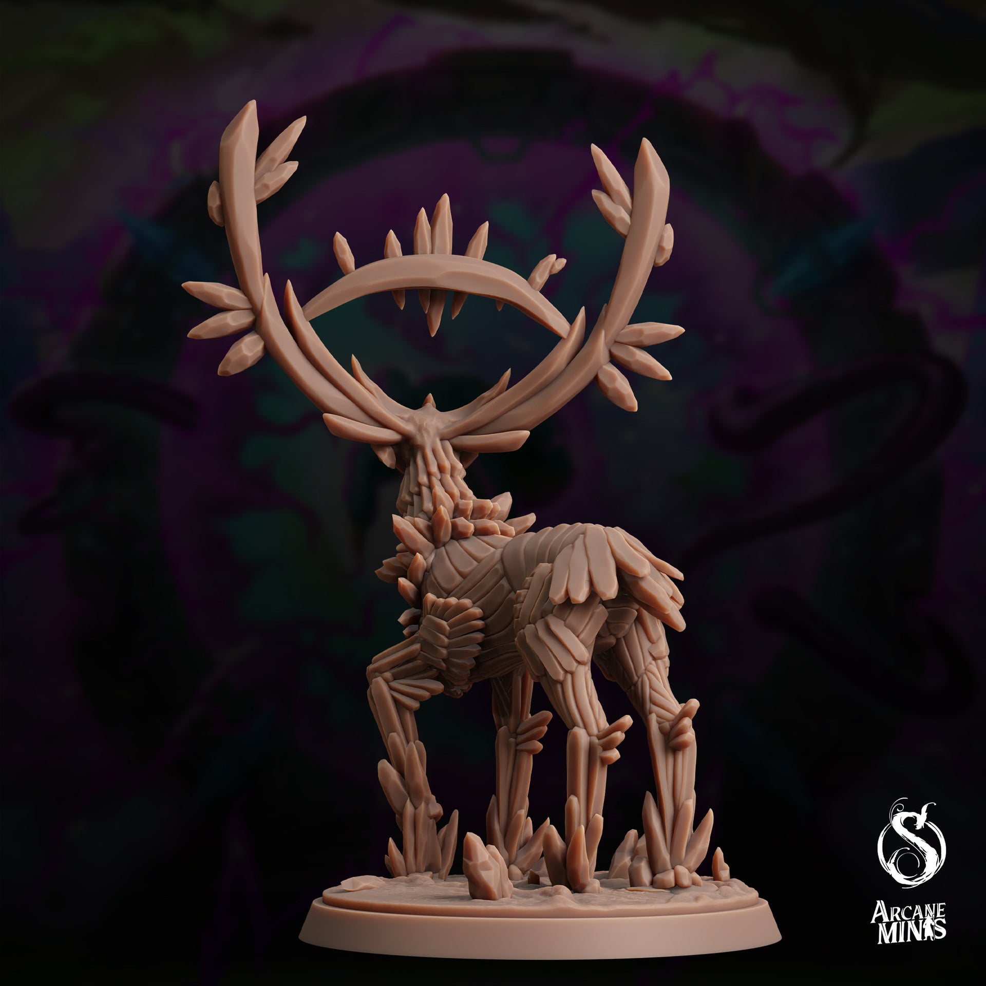 Moonshard Elemental, Crystal Deer - Arcane Minis | 32mm | The Skybreaker Chronicles | Construct | Gem