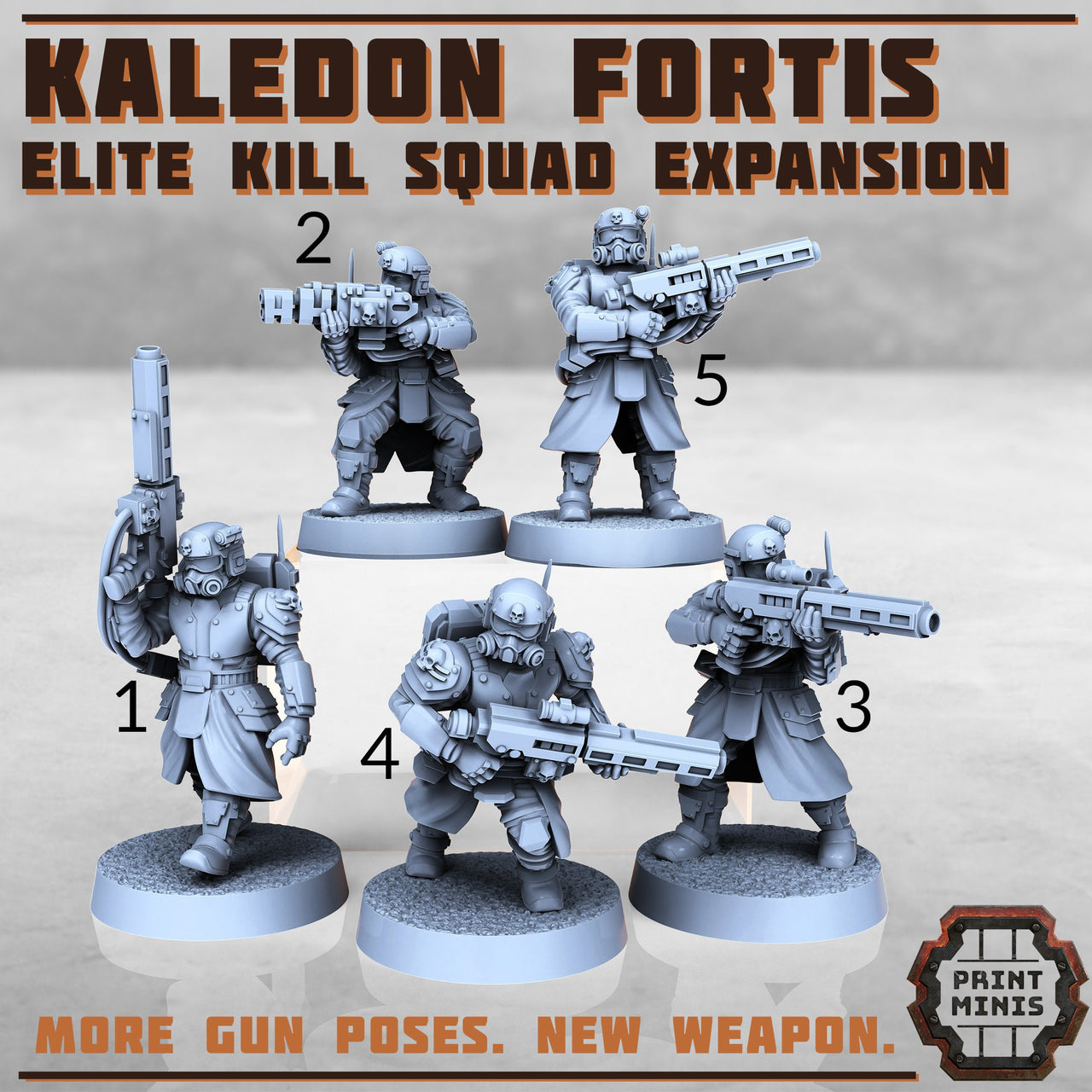 Kaledon Fortis Elite Troops Expansion - Print Minis | Sci Fi | Light Infantry | Imperial | 28mm Heroic | Veteran | Guard | Soldier